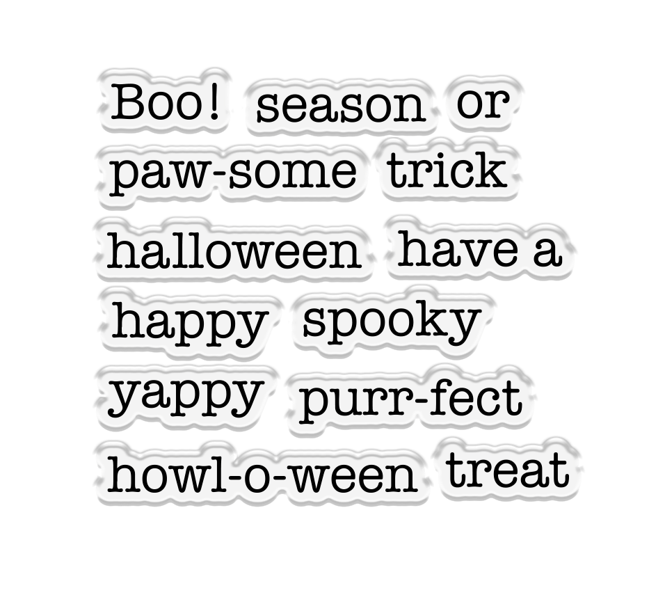 Crafter's Companion Stamp, Die & Flock - Halloween Pets