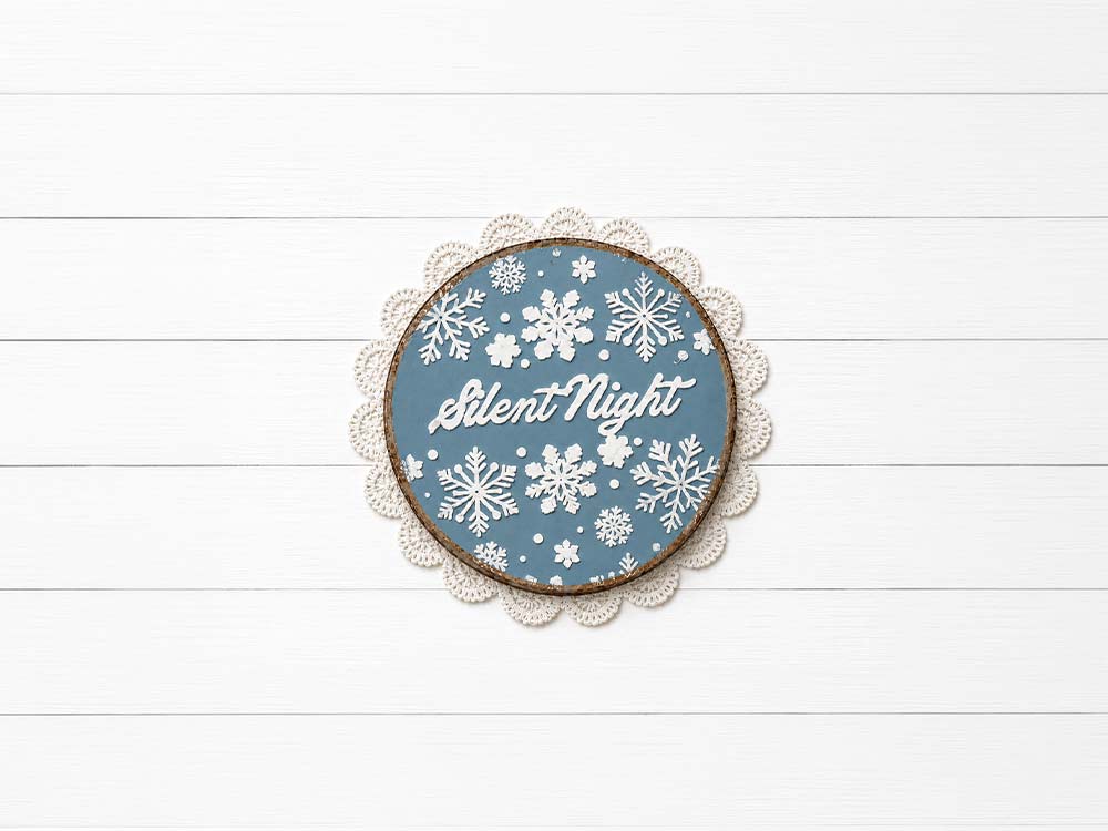 Decorative Acrylic Stamp Design For Art And Craft cm 14x18 - Silent Night