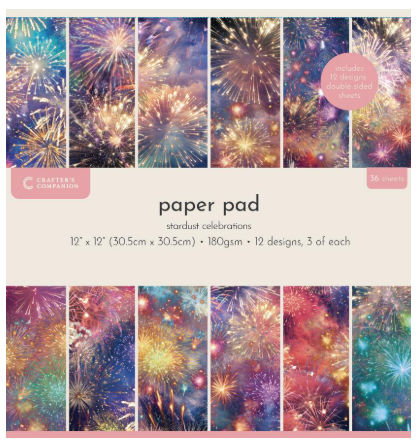 Crafter’s Companion Stardust Celebrations 12”x12” Paper Pad