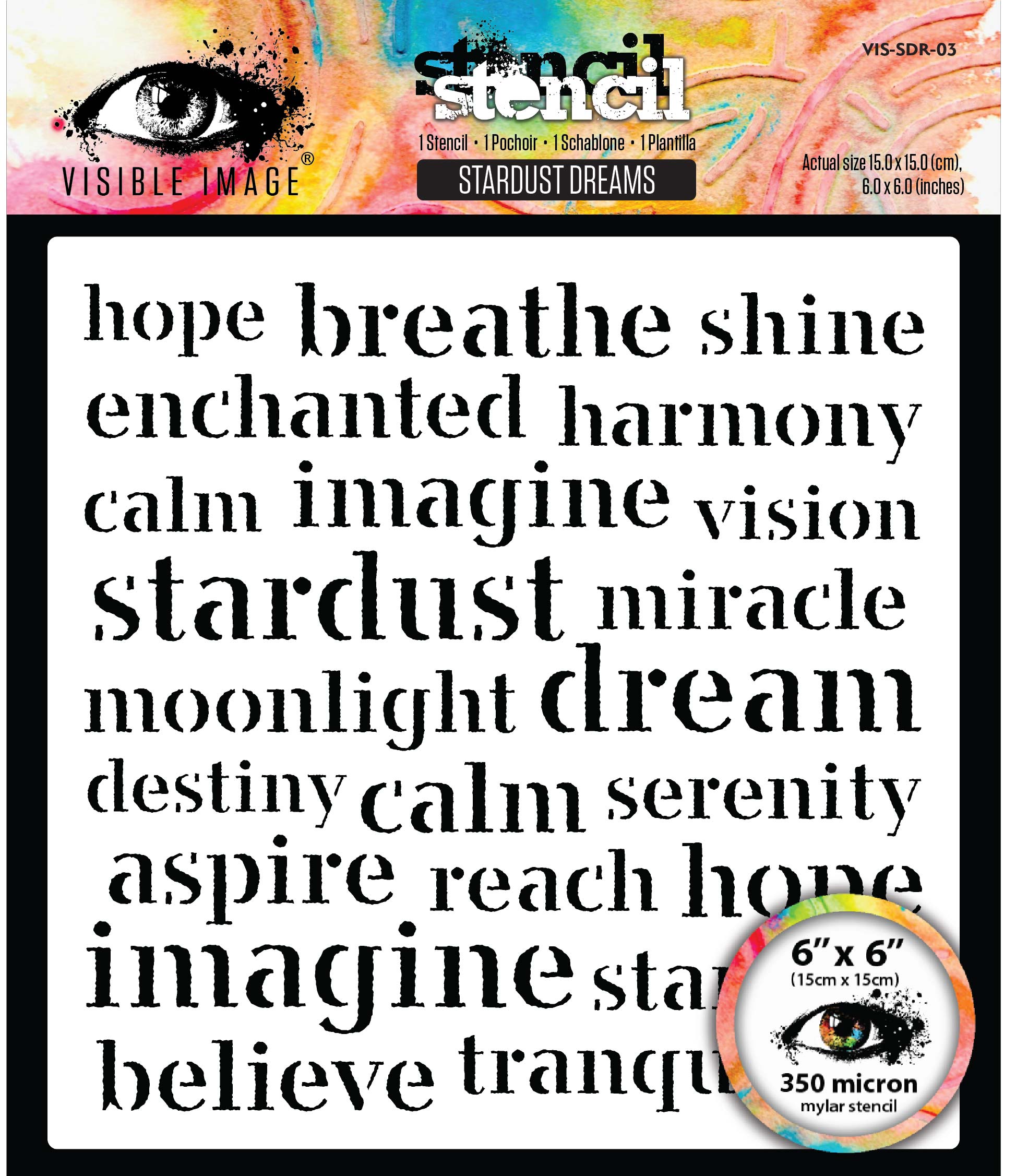 Visible Image Stardust Dreams 6in x 6in Stencil
