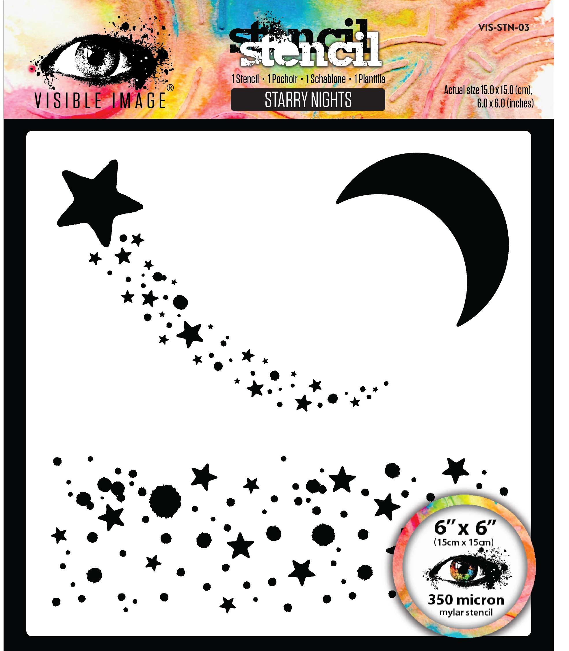 Visible Image Starry Nights 6in x 6in Stencil