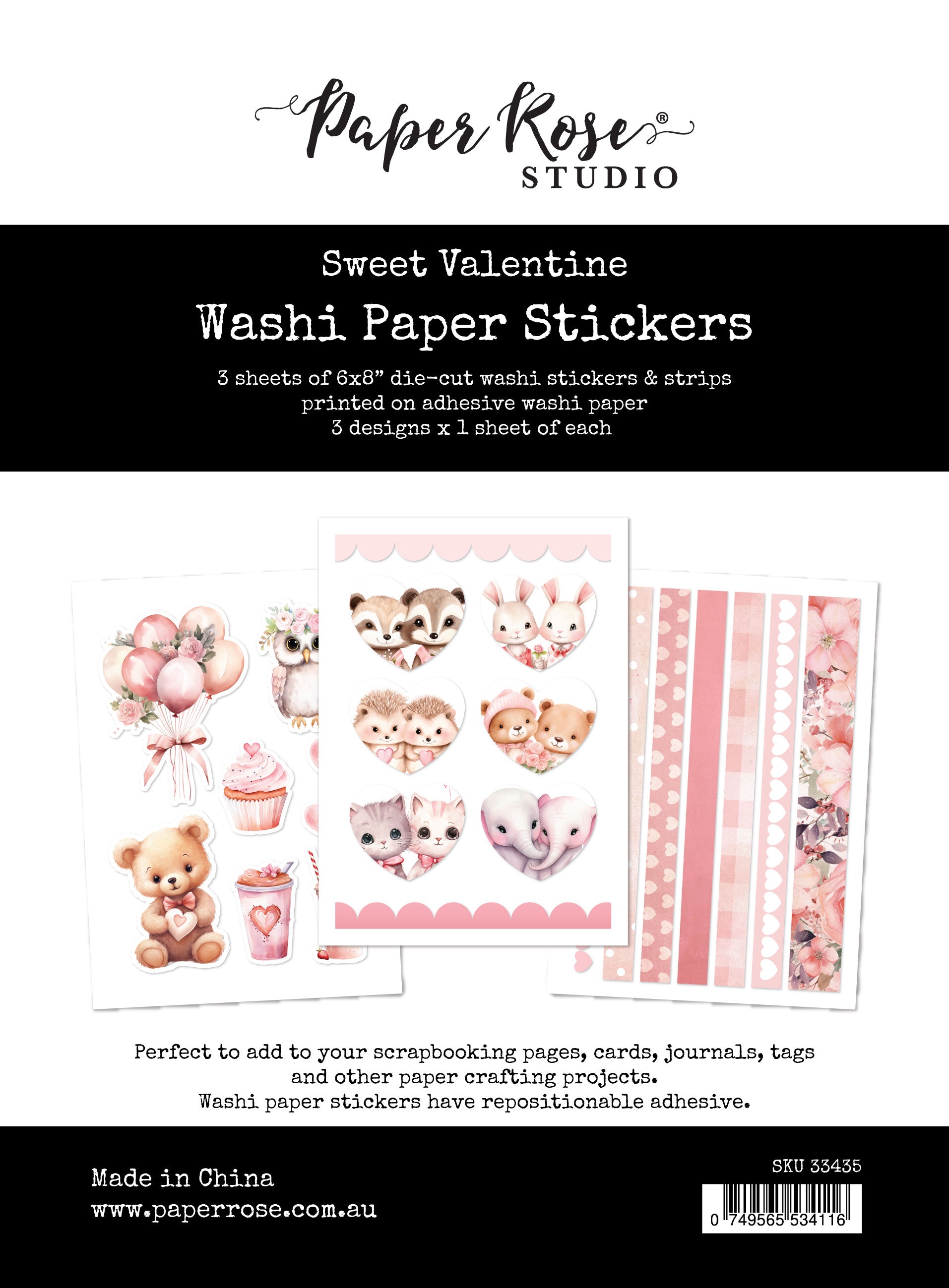 Sweet Valentine Washi Tape Stickers 33435