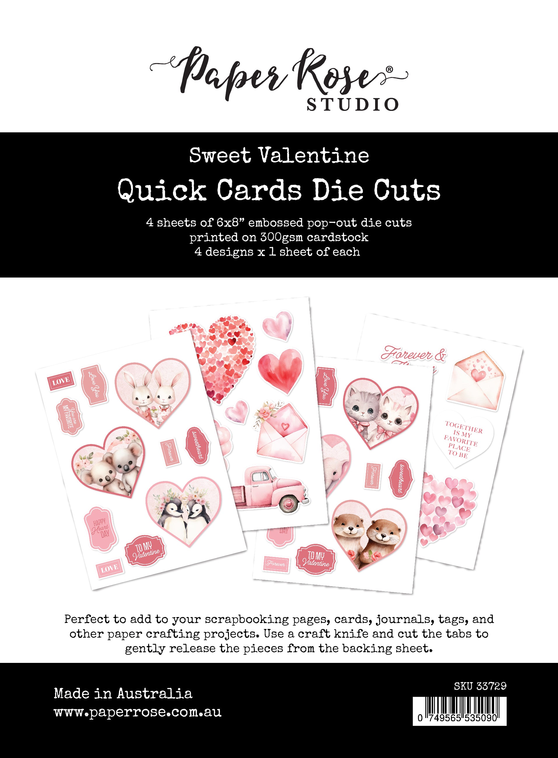 Sweet Valentine Quick Cards Die Cuts 33729