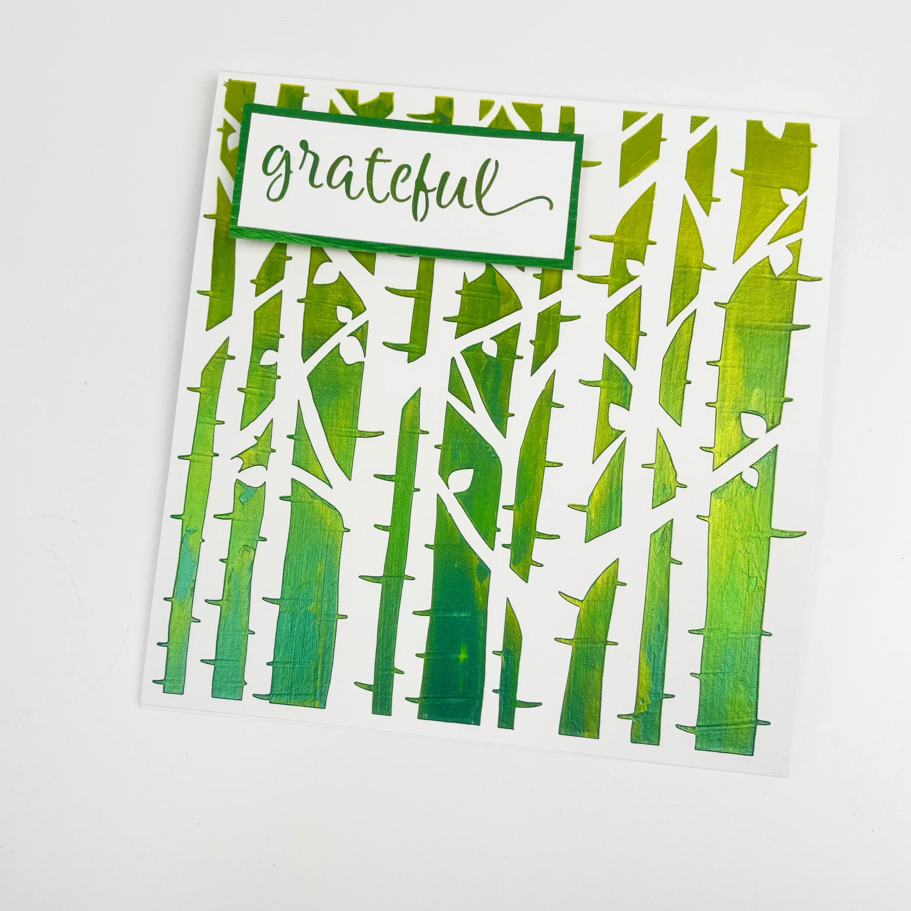 The Crafters Workshop 6x6 Stencil Birch Trees