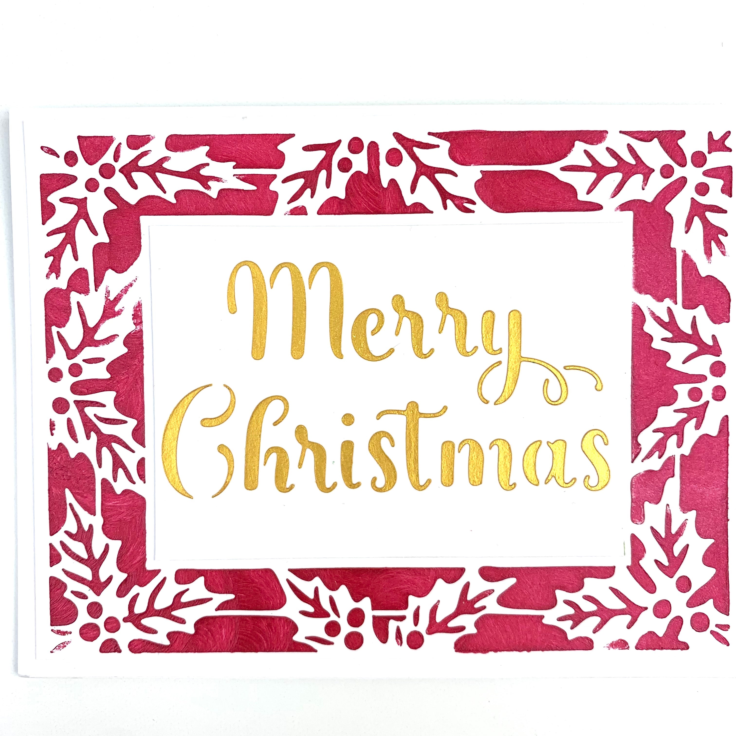 The Crafters Workshop A2 Holly Snowflake Frames