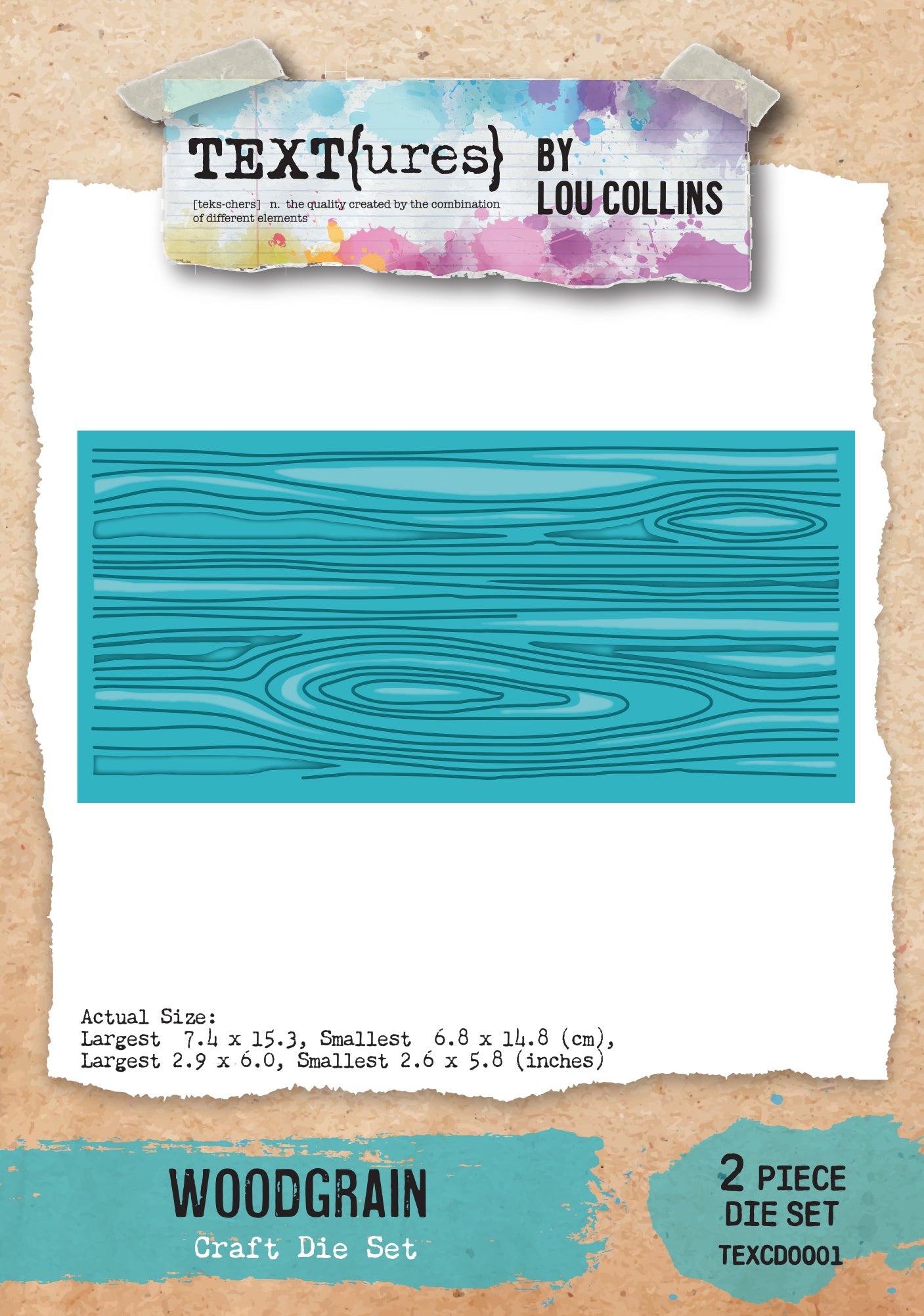 TEXT{ures} Woodgrain Craft Die Set