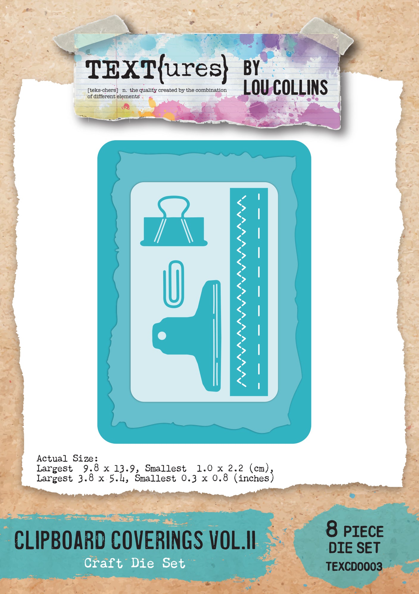 TEXT{ures} Clipboard Coverings Vol.II Craft Die Set