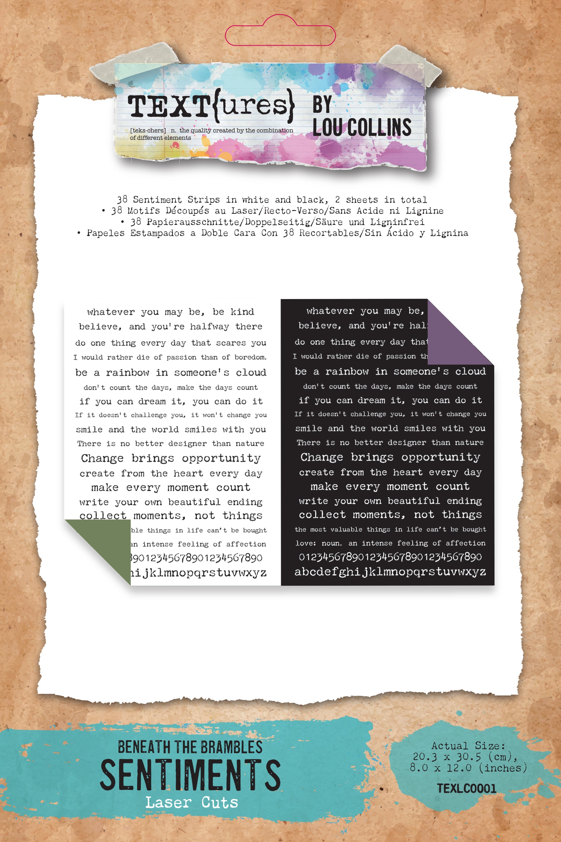 TEXT{ures} Beneath the Brambles Laser Cut Sentiment Pack