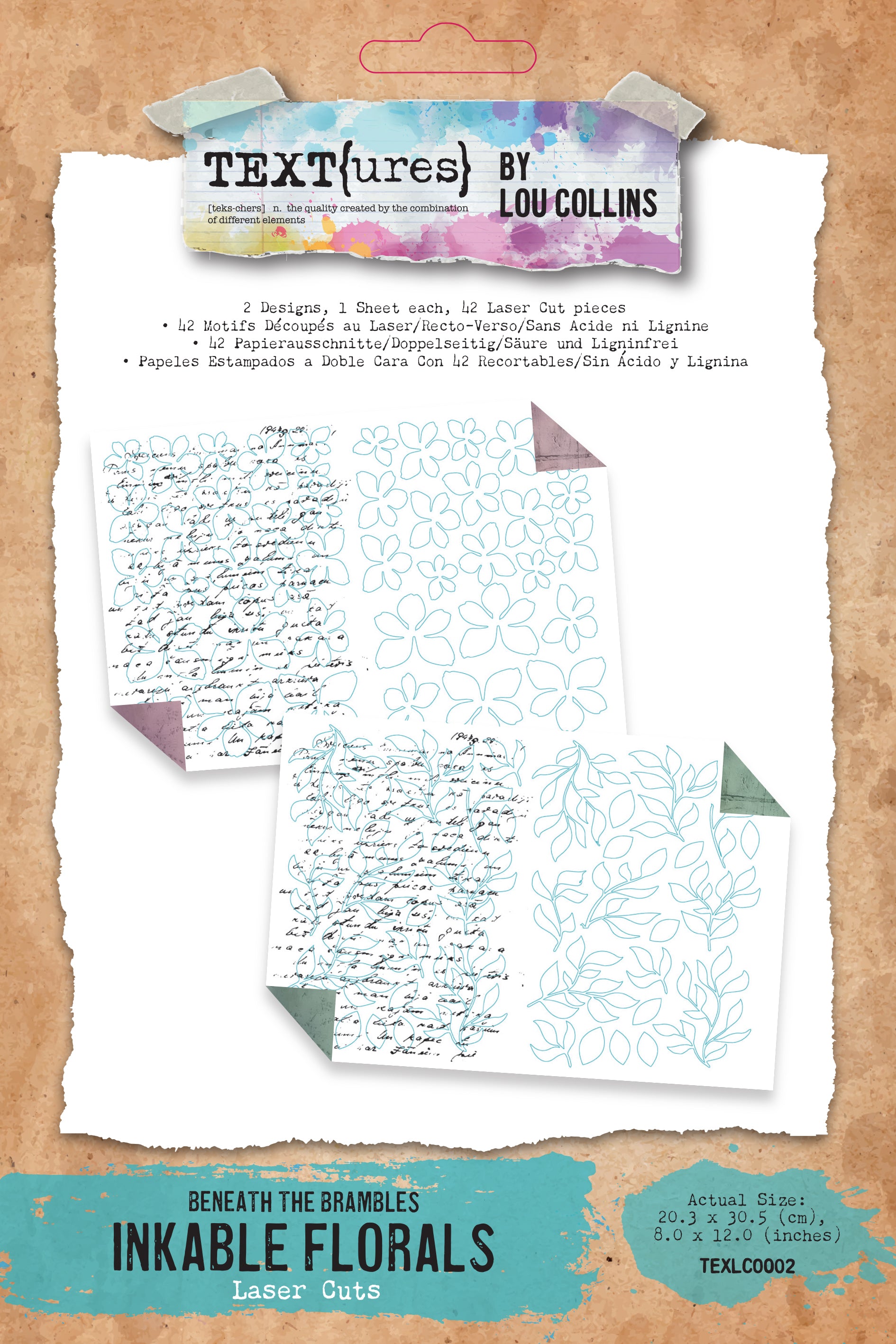 TEXT{ures} Beneath the Brambles Laser Cut Inkable Florals Pack