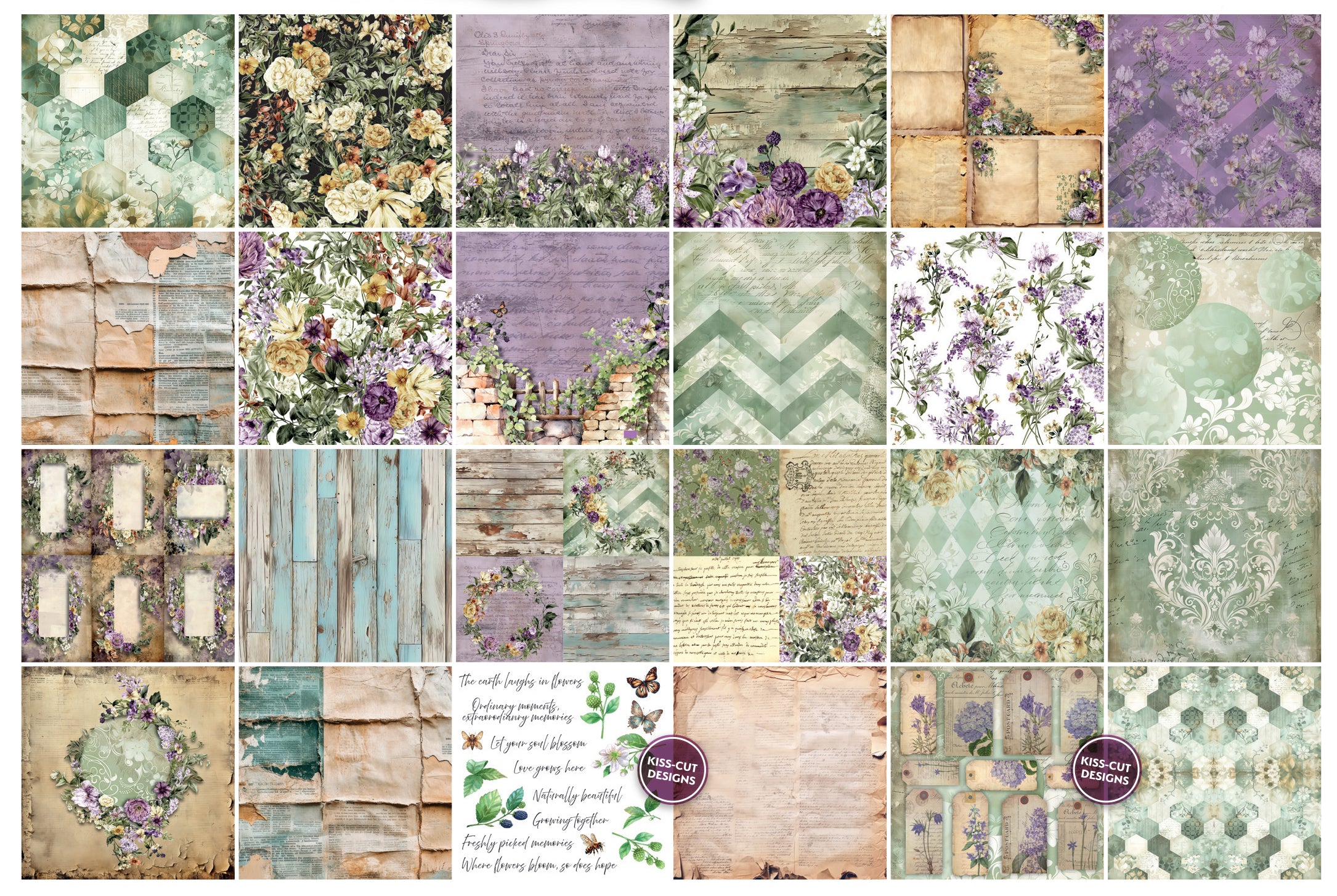 TEXT{ures} Beneath the Brambles 8in x 8in Paper Pad