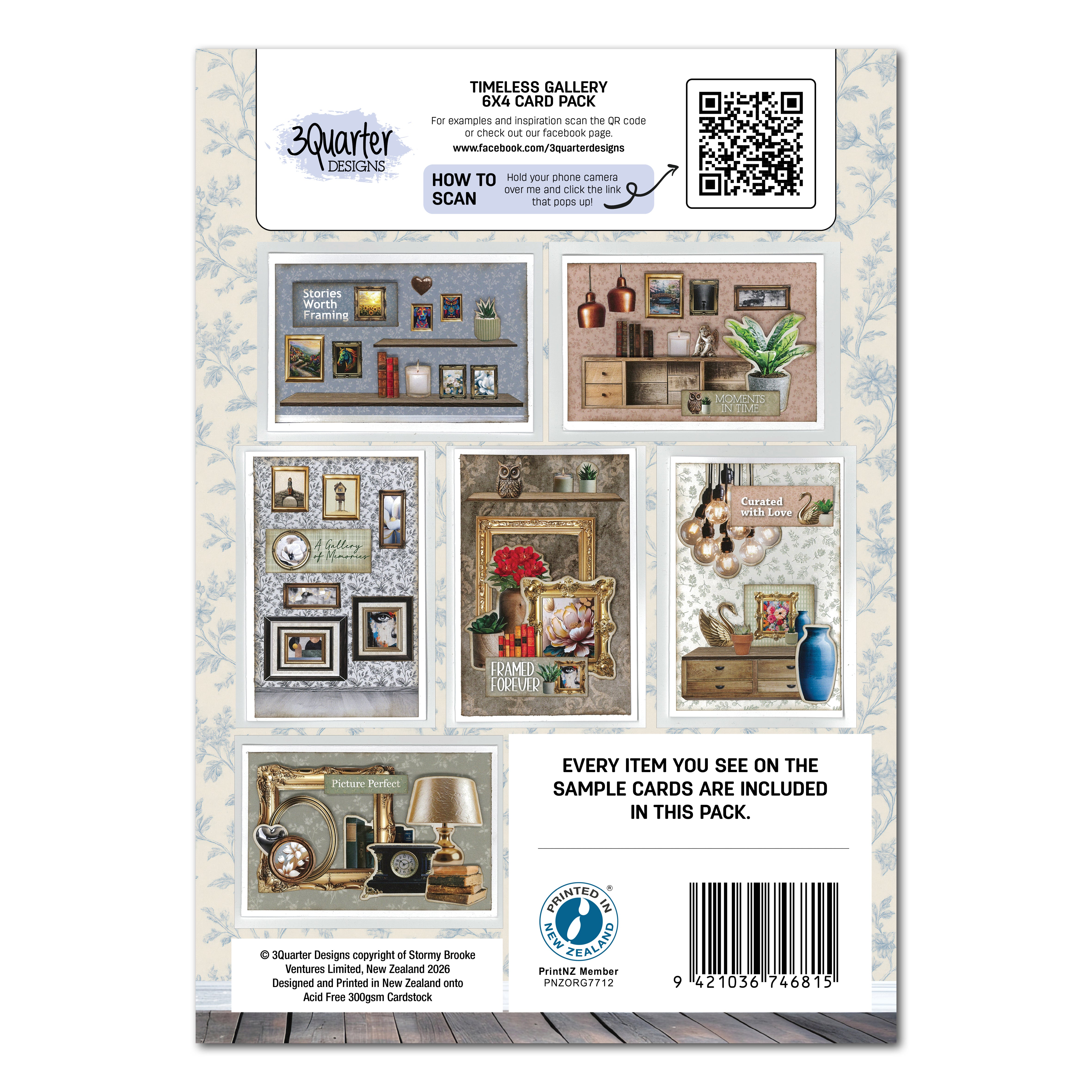 3Quarter Designs Timeless Gallery 6x4 Card Pack