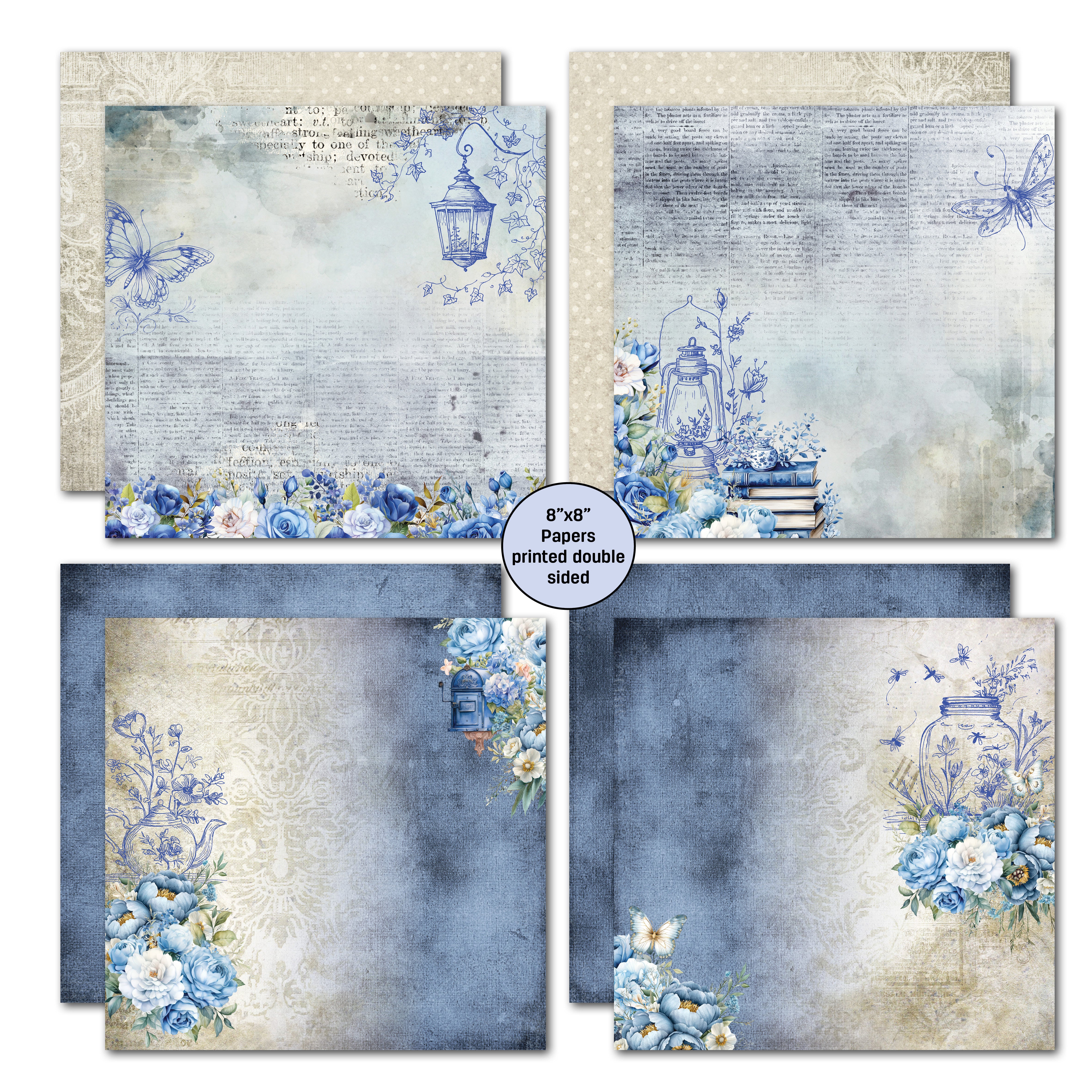 3Quarter Designs Twilight Ink 8x8 Paper Pack & Diecuts Set