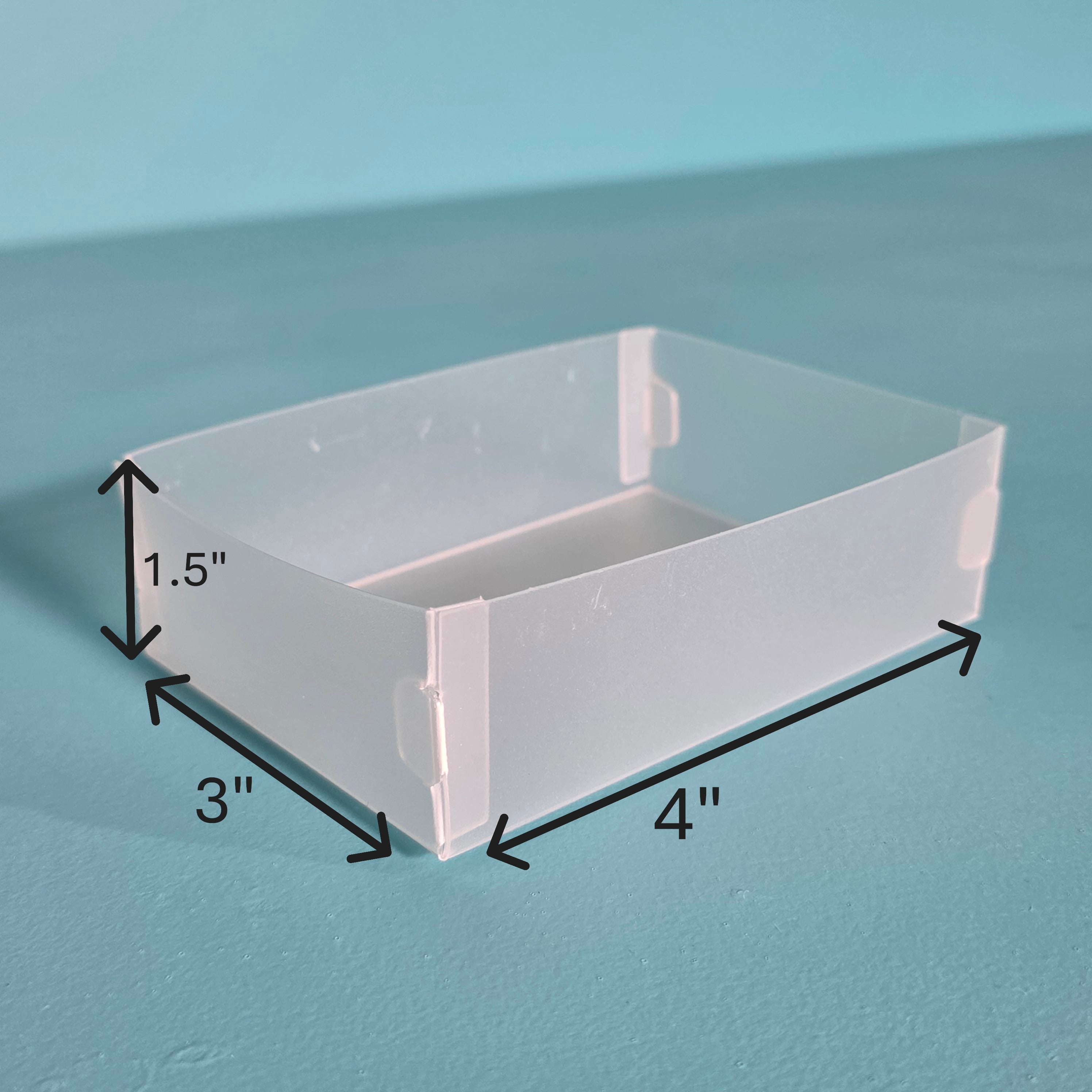 The Organized Option Basic Box "I" - 3.0" W x 4.0" L x 1.5" H - Set of 5