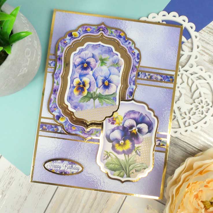 Pretty Pansies Card Topper Sheet