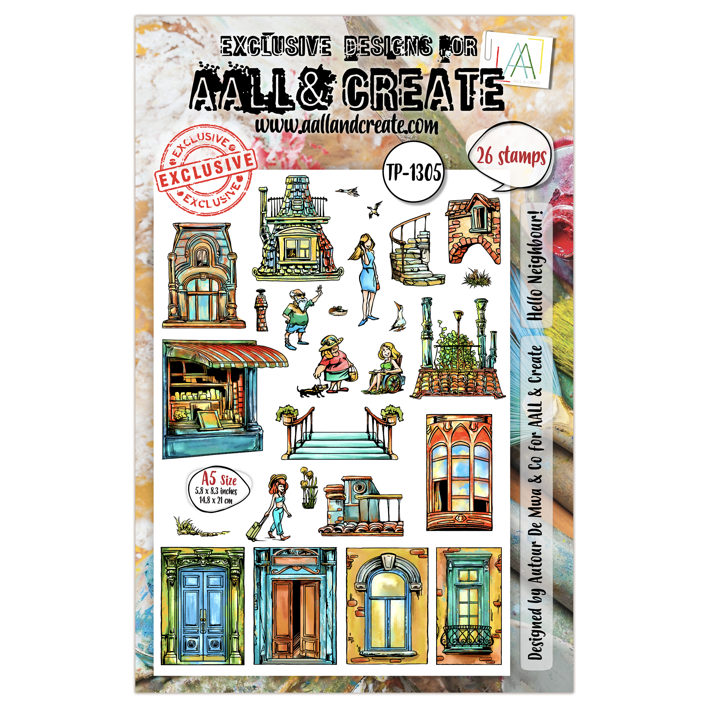 AALL and Create - A5 Stamp Set - Hello Neighbour!