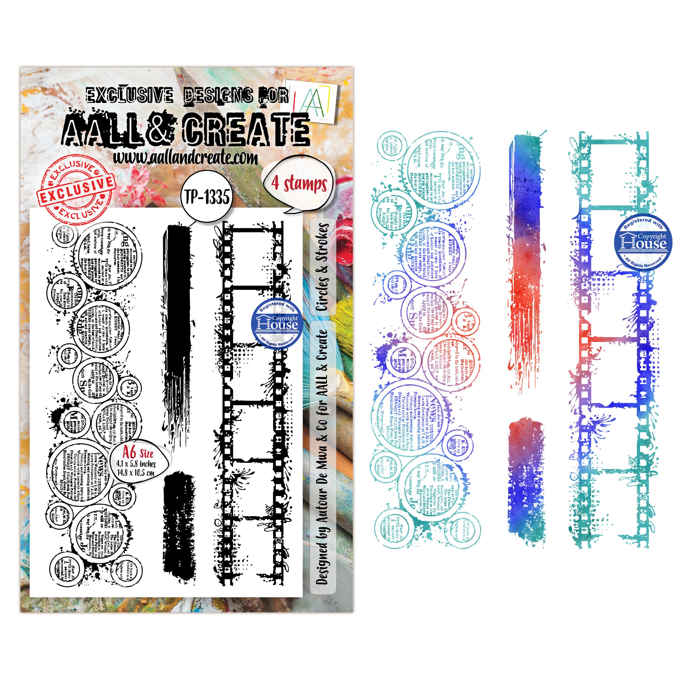 AALL and Create - A6 Stamp Sets - Circles & Strokes