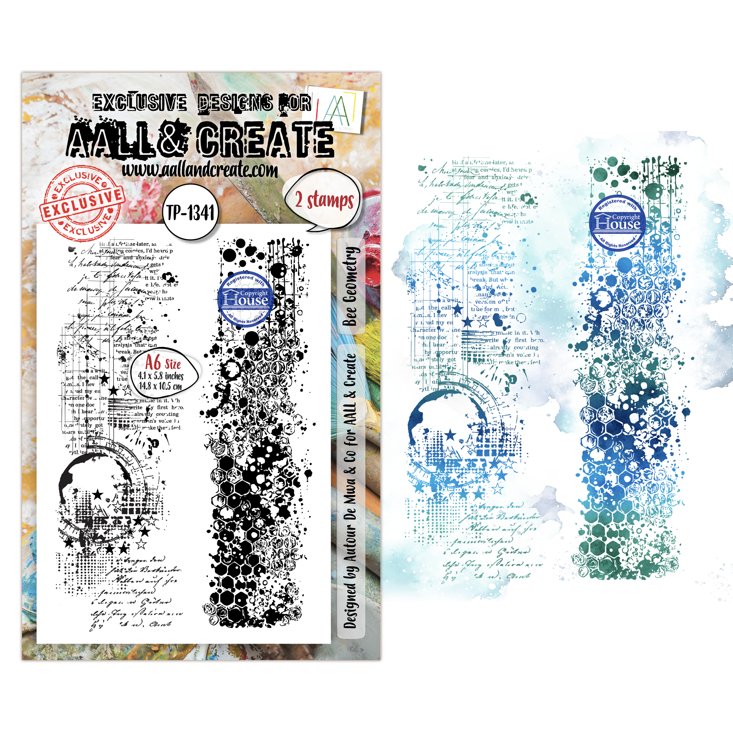 AALL and Create - A6 - Stamp Sets - Bee Geometry