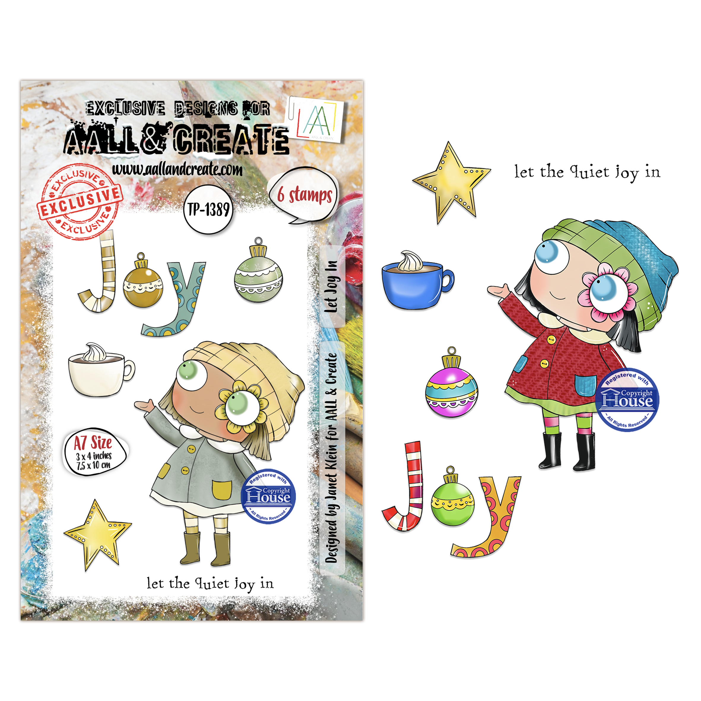 AALL and Create - A7 Stamp Set - Let Joy In