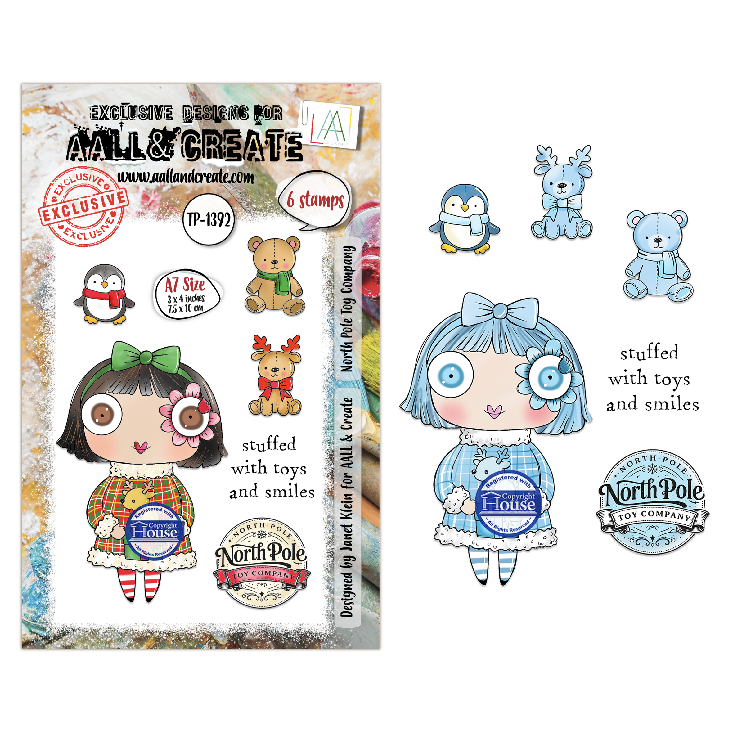 AALL and Create - A7 Stamp Set - North Pole Toy Company
