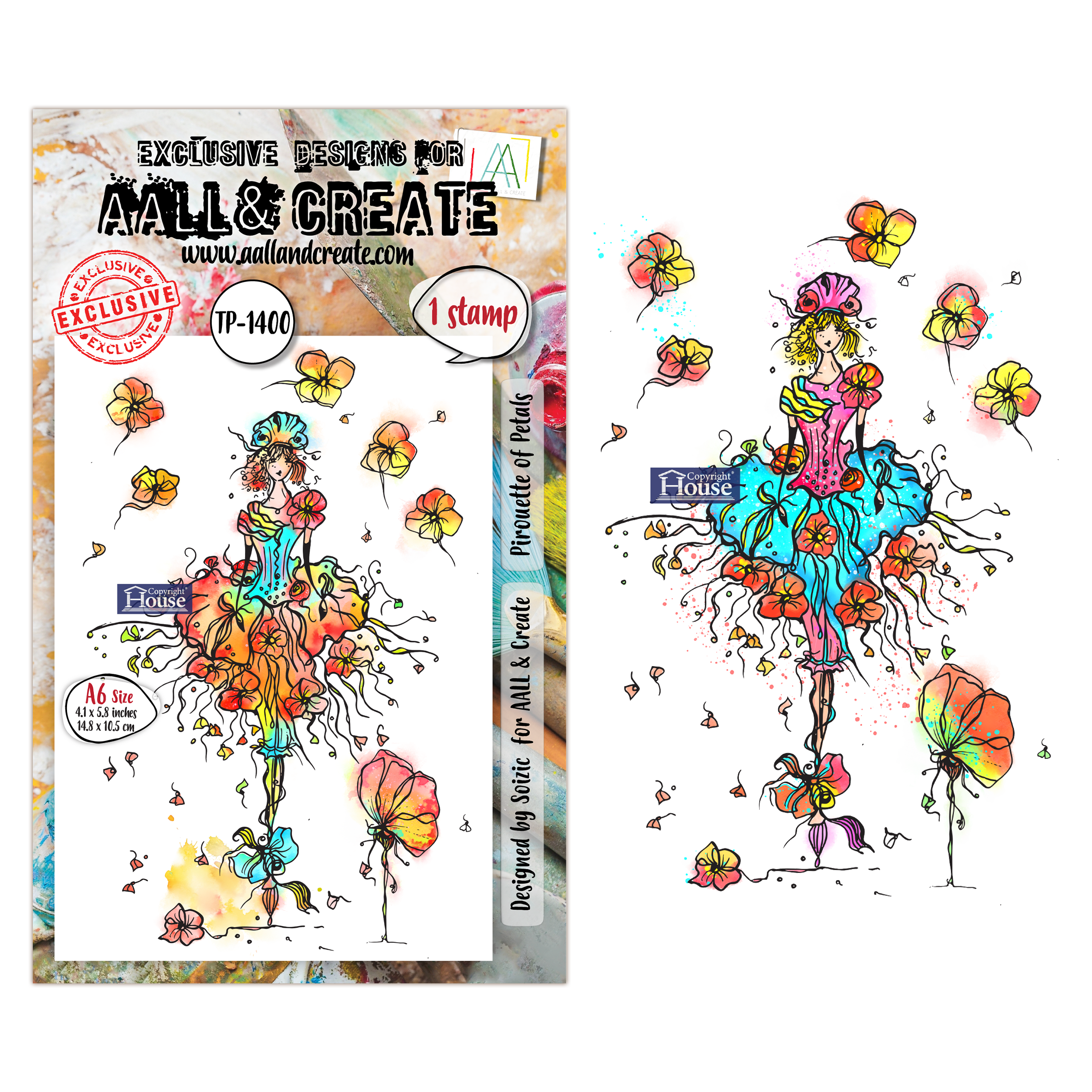 AALL and Create - A6 Stamp Sets - Pirouette of Petals