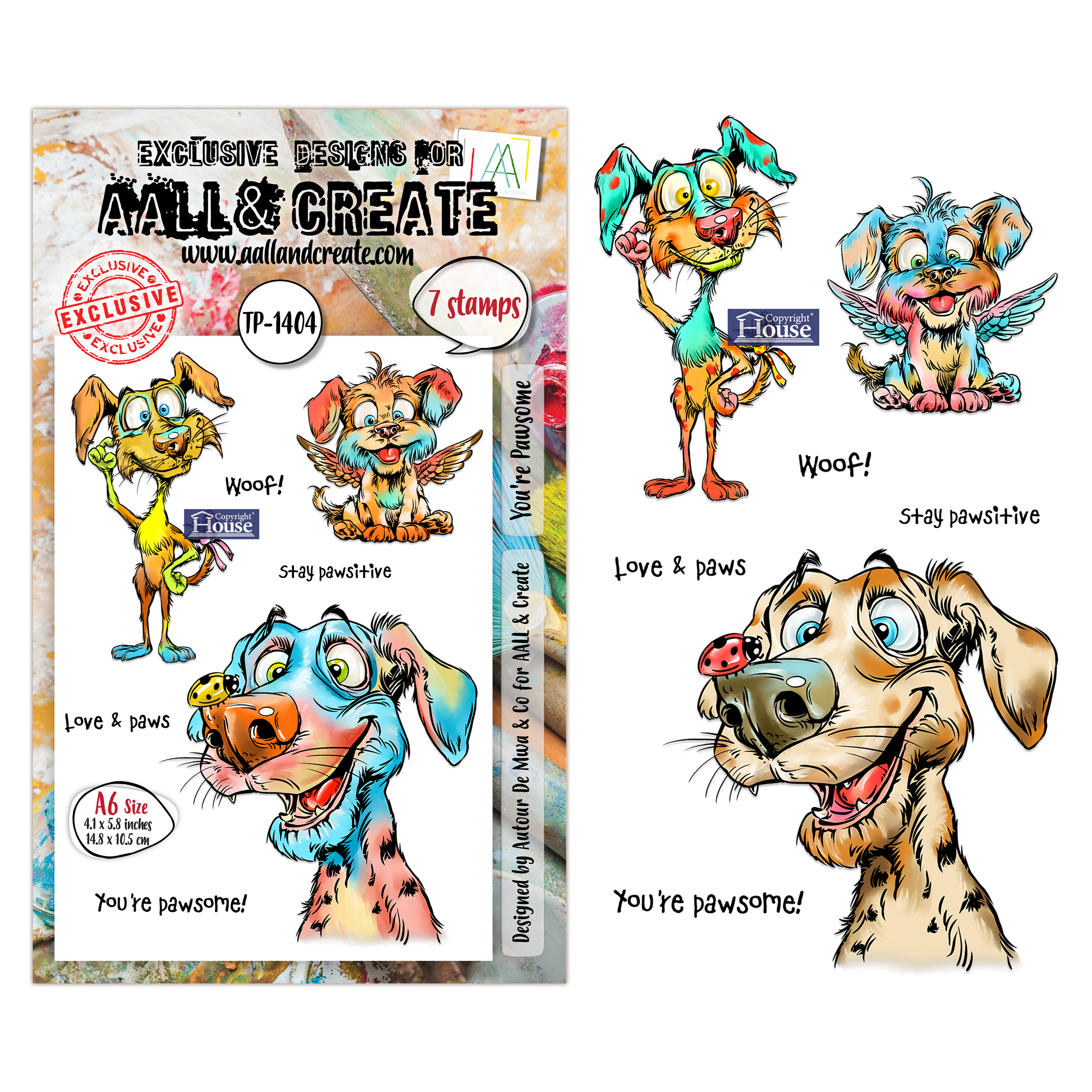 AALL and Create - A6 Stamp Sets - You're Pawsome