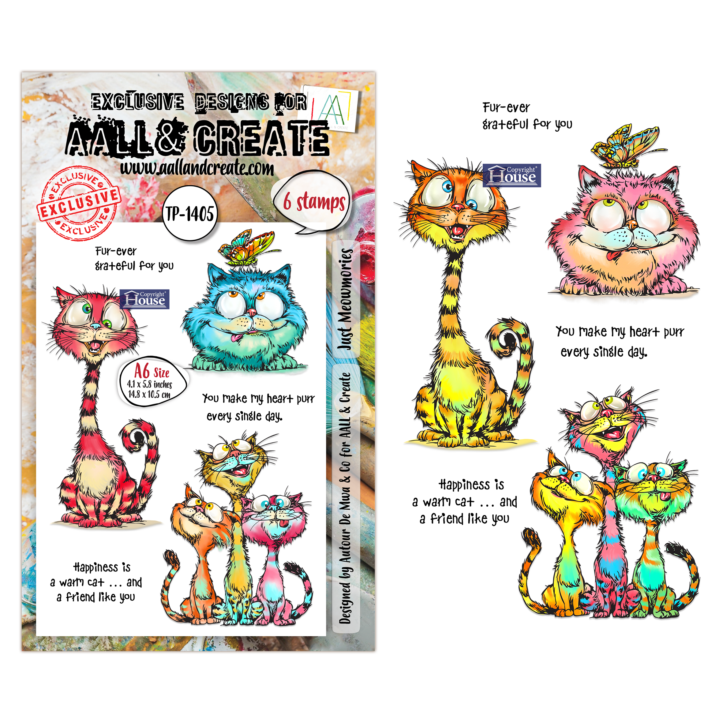 AALL and Create - A6 Stamp Sets - Just Meowmories