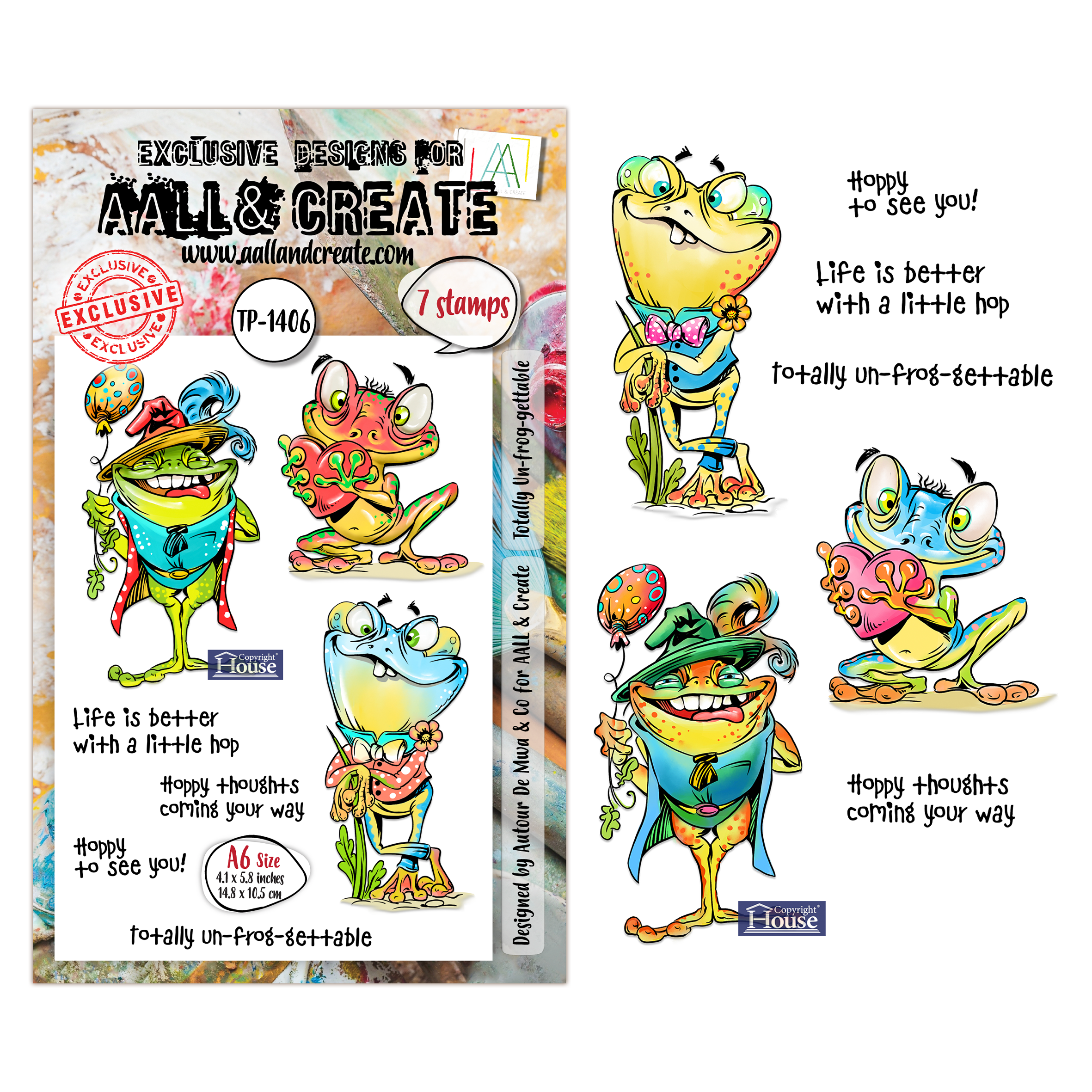 AALL and Create - A6 Stamp Sets - Tottaly Un-frog-gettable