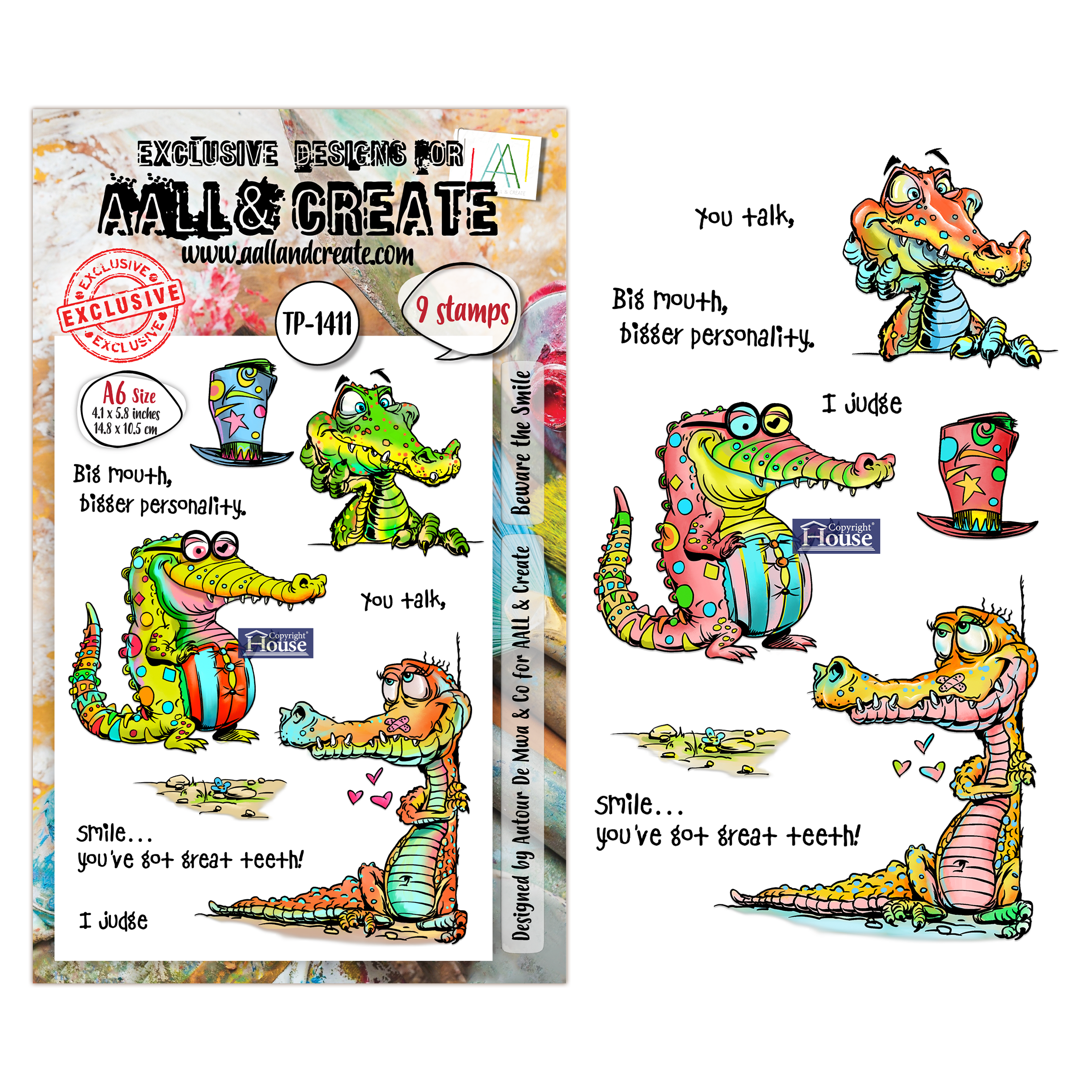 AALL and Create - A6 Stamp Sets - Beware the Smile
