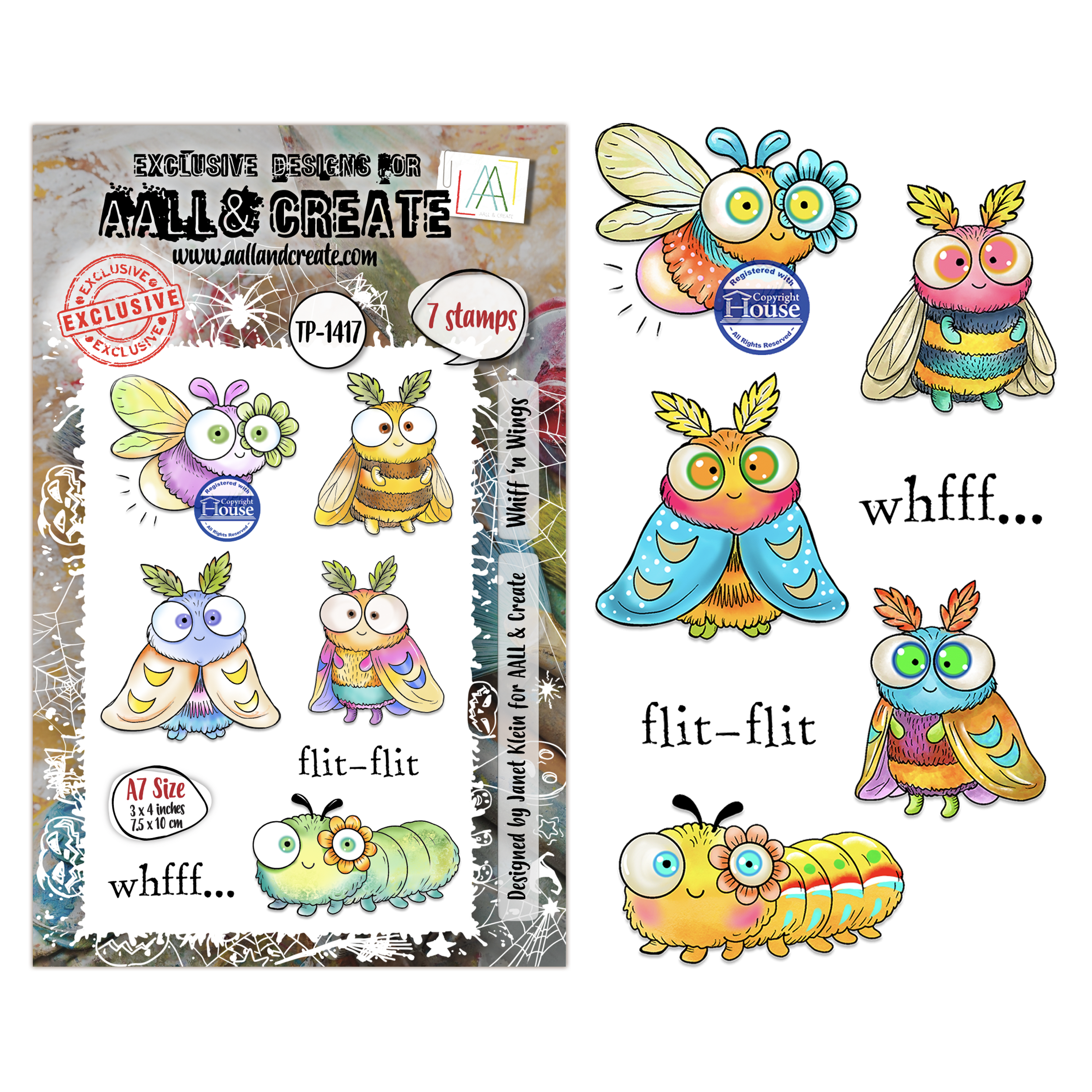 AALL and Create - A7 Stamp Sets - Whiff ‘n Wings