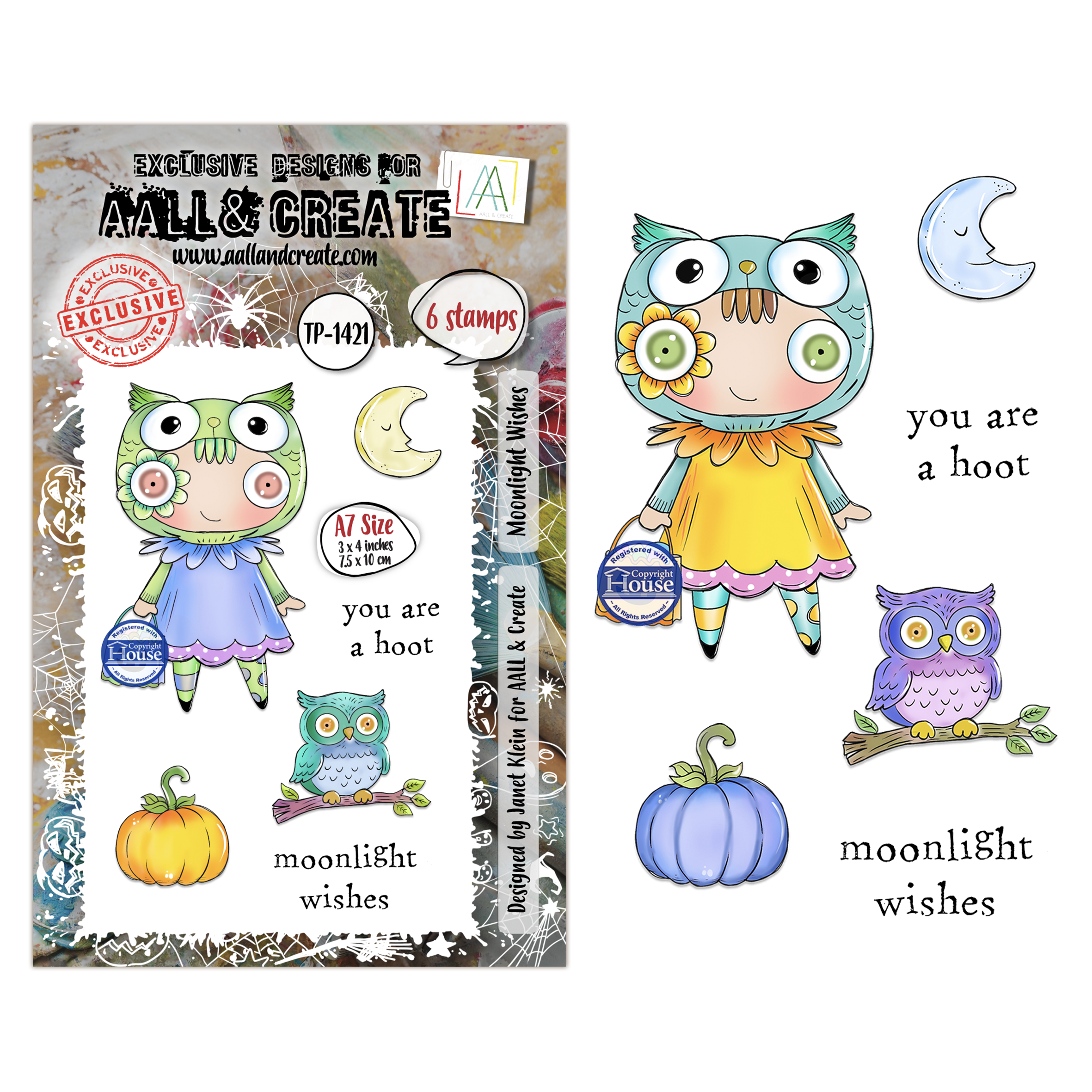 AALL and Create - A7 Stamp Sets - Moonlight Wishes
