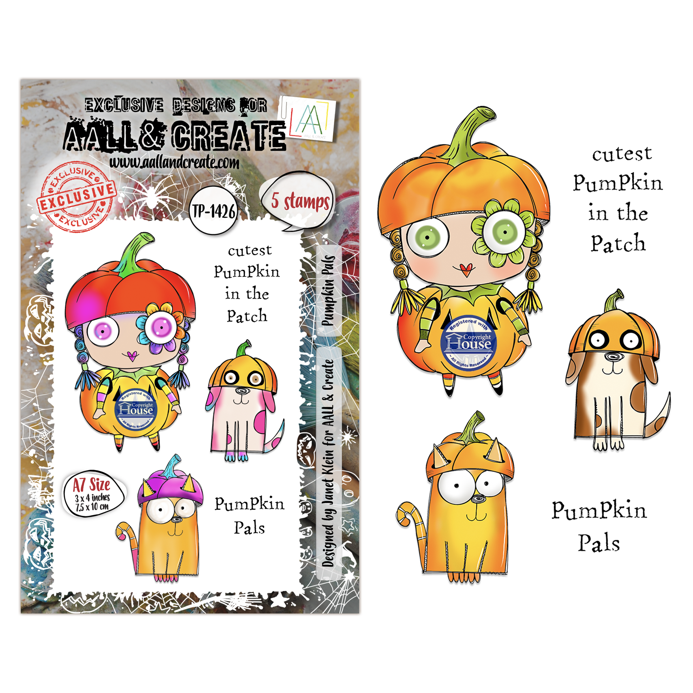 AALL and Create - A7 Stamp Sets - Pumpkin Pals