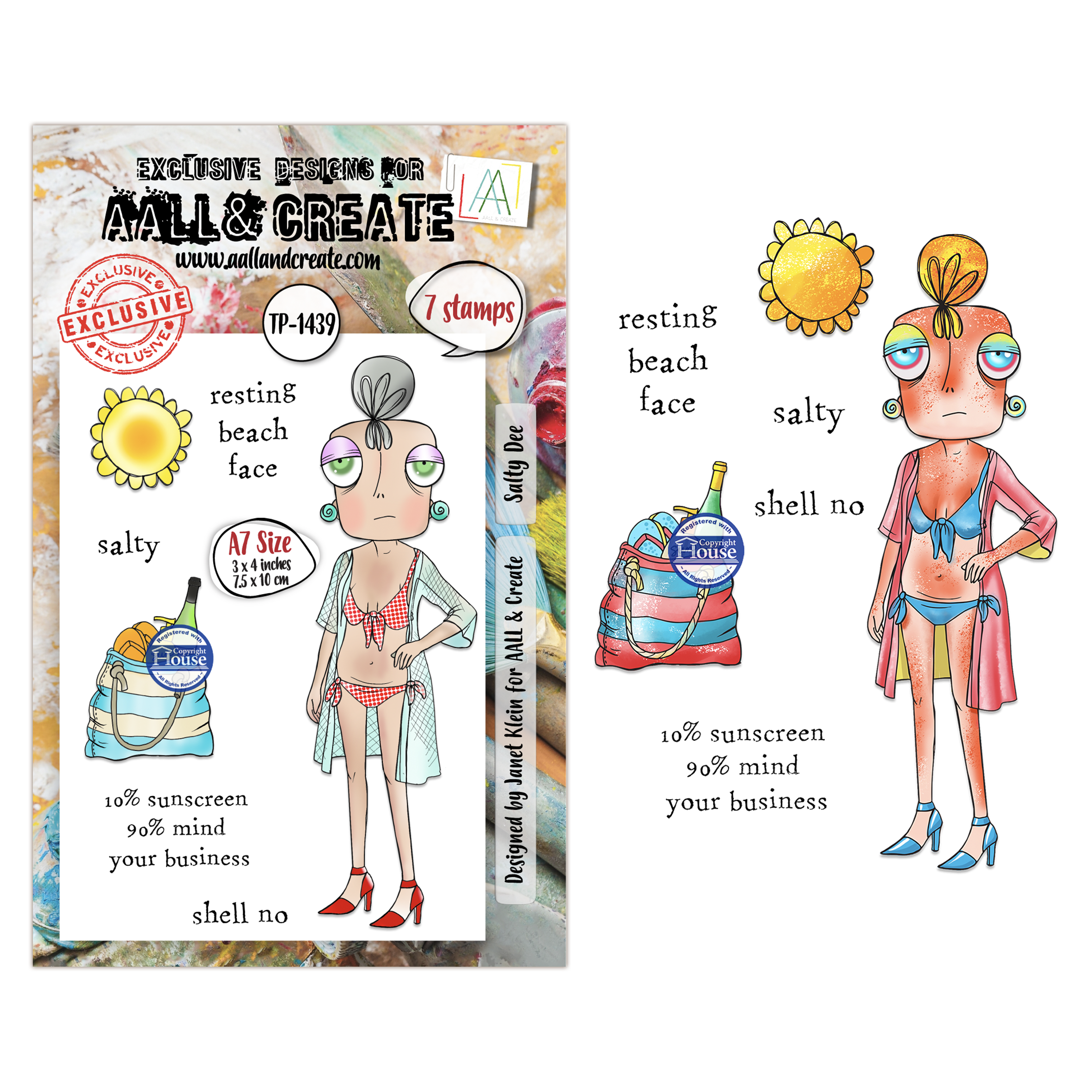AALL and Create - A7 - Stamp Set - Salty Dee