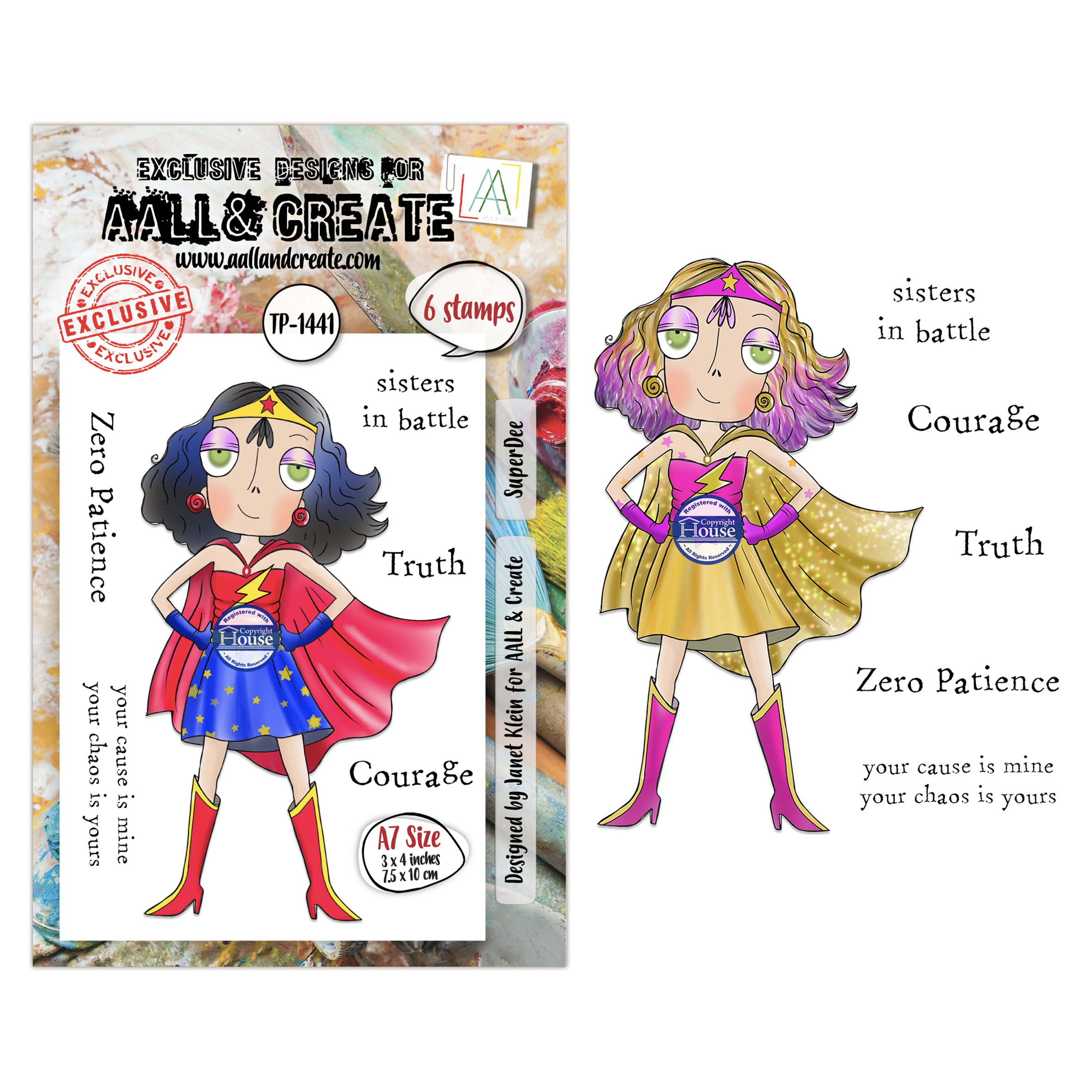AALL and Create - A7 - Stamp Set - SuperDee