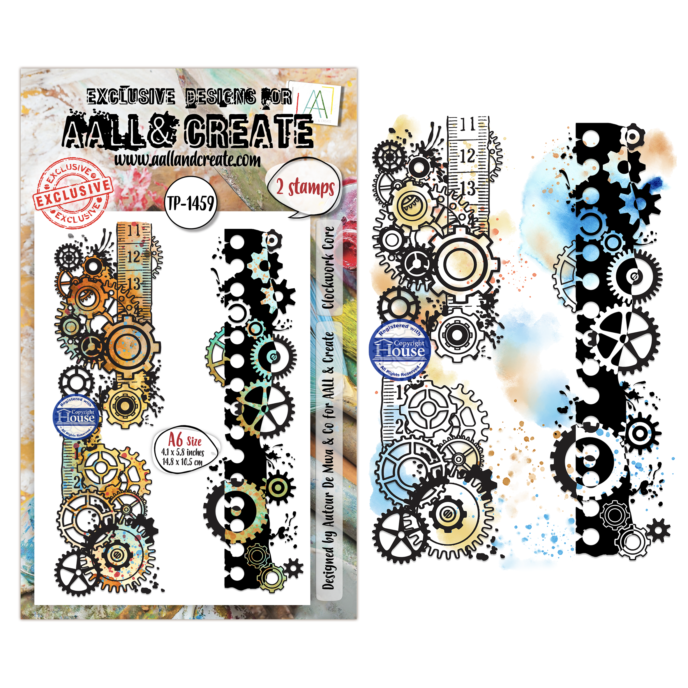 AALL and Create - A6 - Stamp Set - Clockwork Core