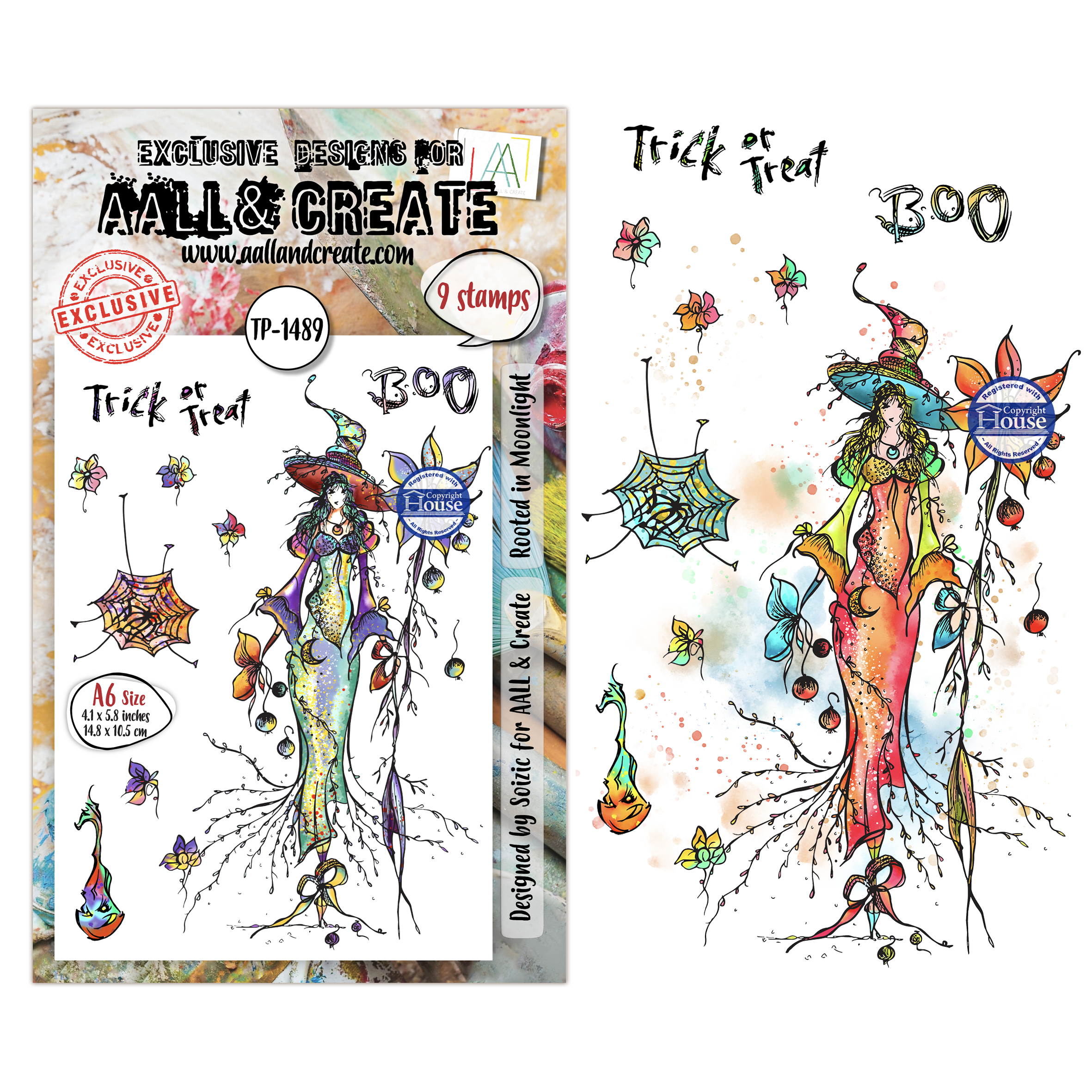 AALL and Create - A6 Stamp Sets - Rooted in Moonlight