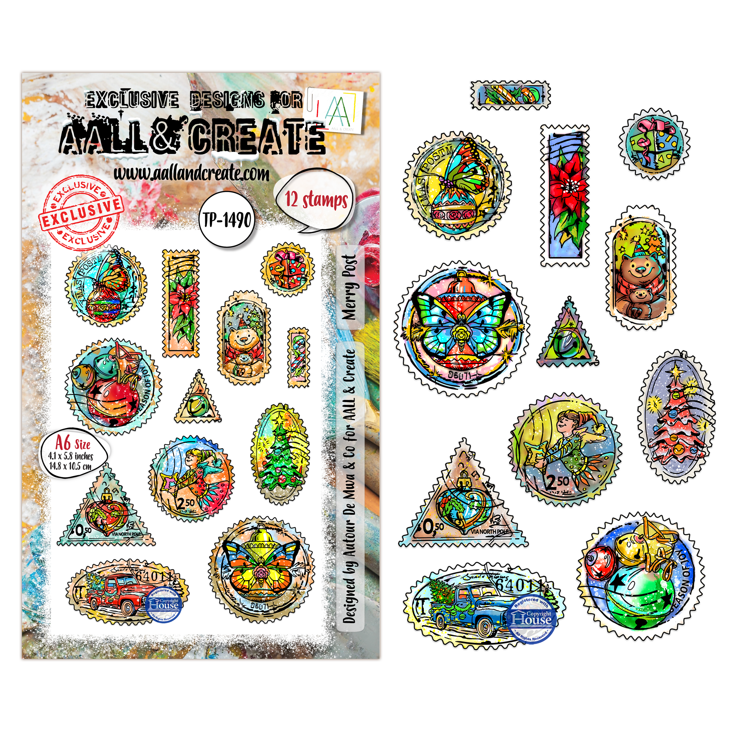 AALL and Create - A6 Stamp Set - Merry Post