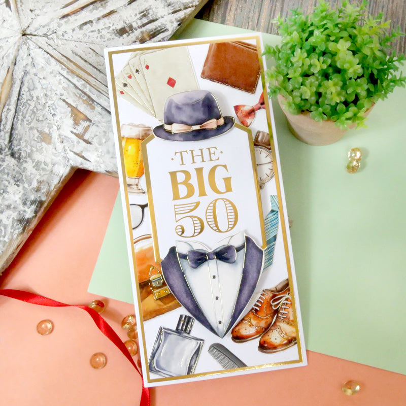 Trim Me! Foiled Insert Pad - Birthday Milestones - Gold