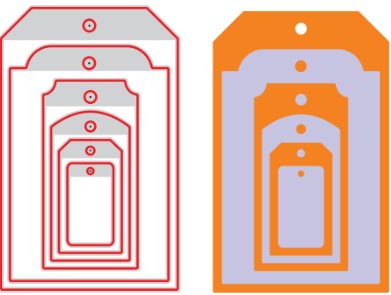 Crafters Companion Multi Media Die Set - Media Tags