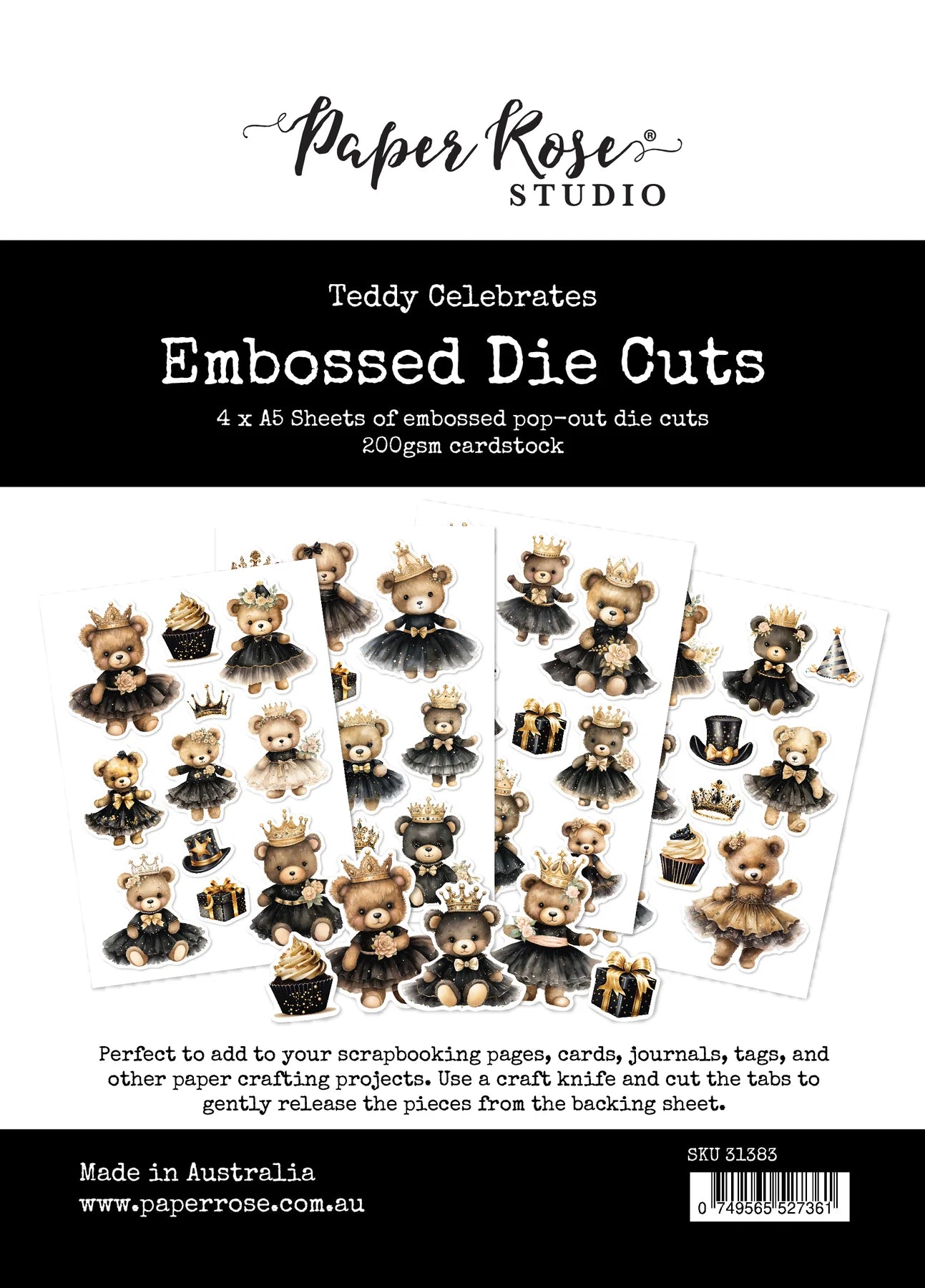 Teddy Celebrates Embossed Die Cuts 31383