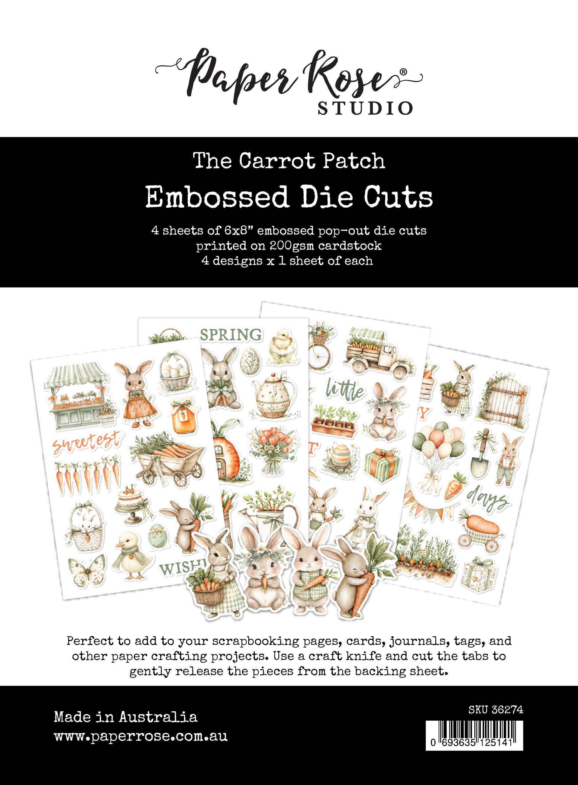 The Carrot Patch 6 x 8" Embossed Die Cuts 36274