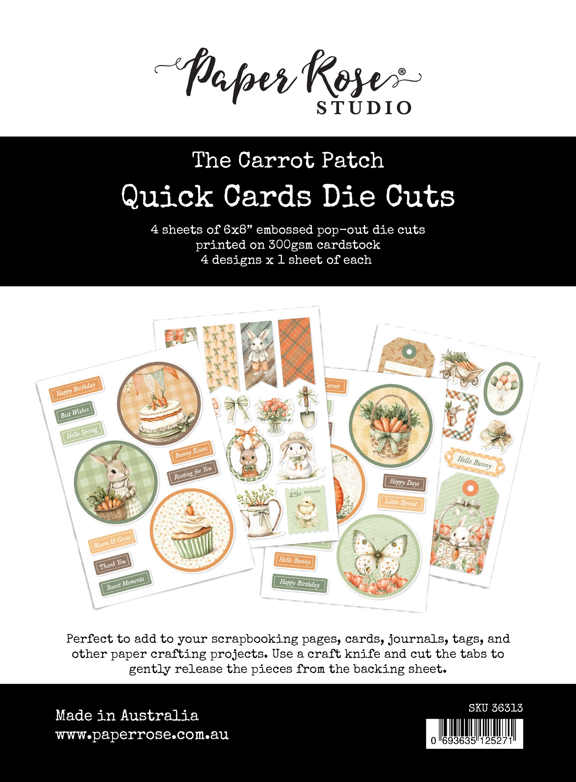 The Carrot Patch 6x8" Quick Cards Die Cuts  36313