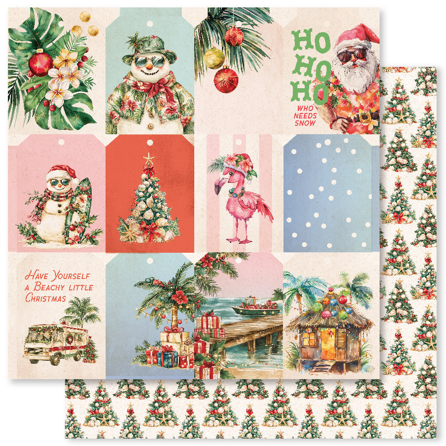 Tropical Christmas D 12x12 Paper (12pc Bulk Pack) 33126