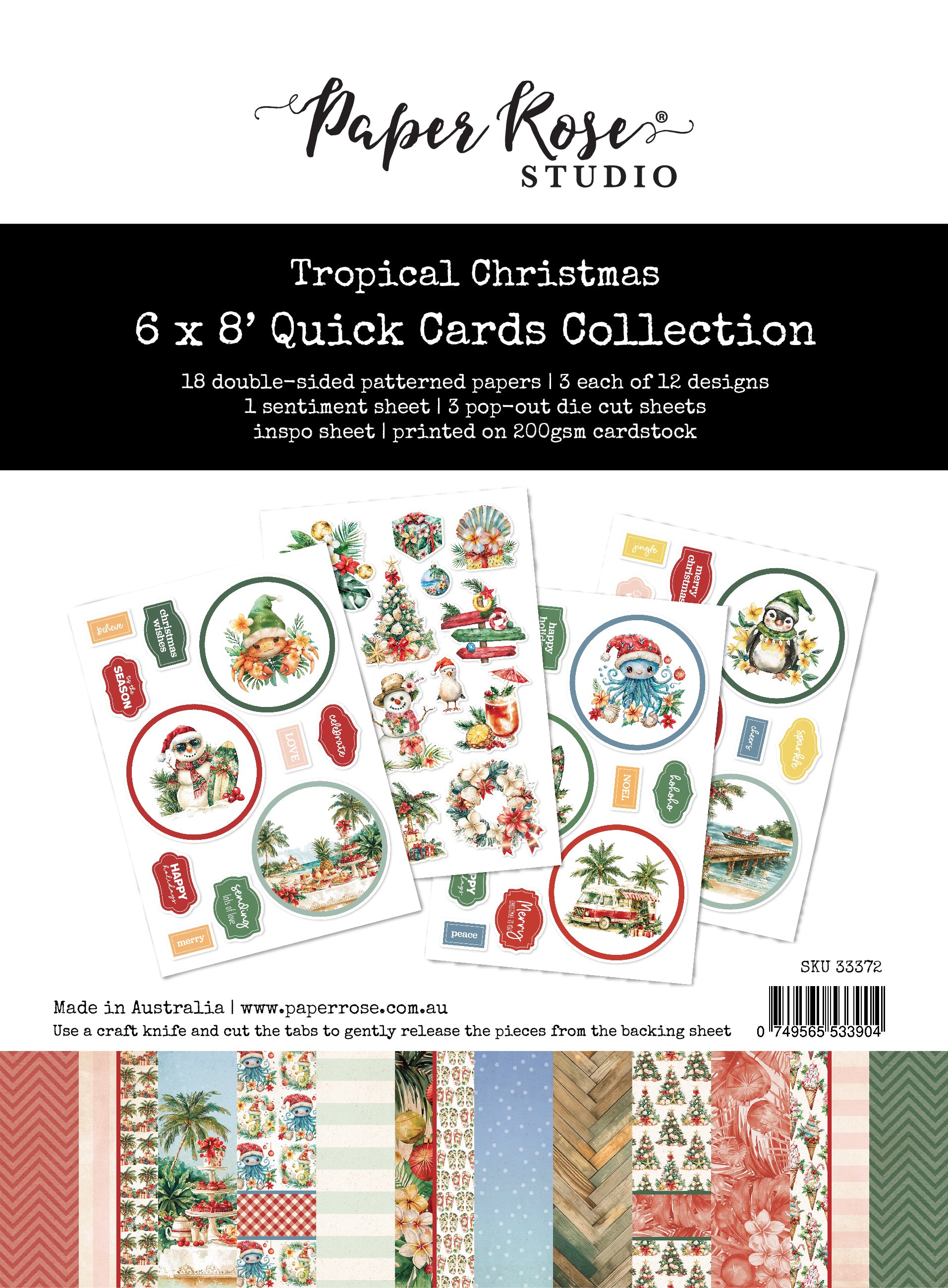 Tropical Christmas 6x8" Quick Cards Collection 33372