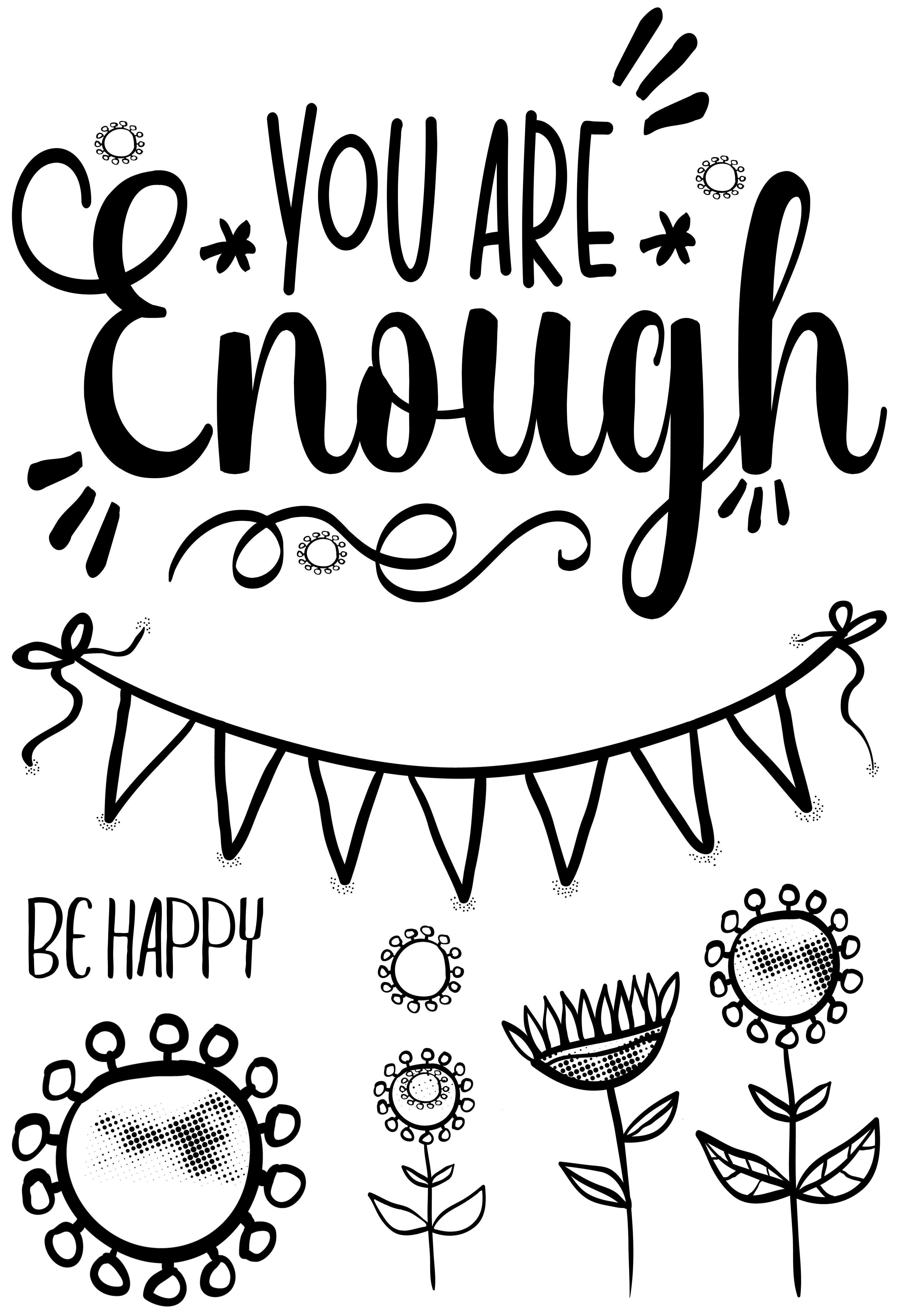 Creative Expressions Designer Boutique Enough 6 in x 4 in Stamp Set