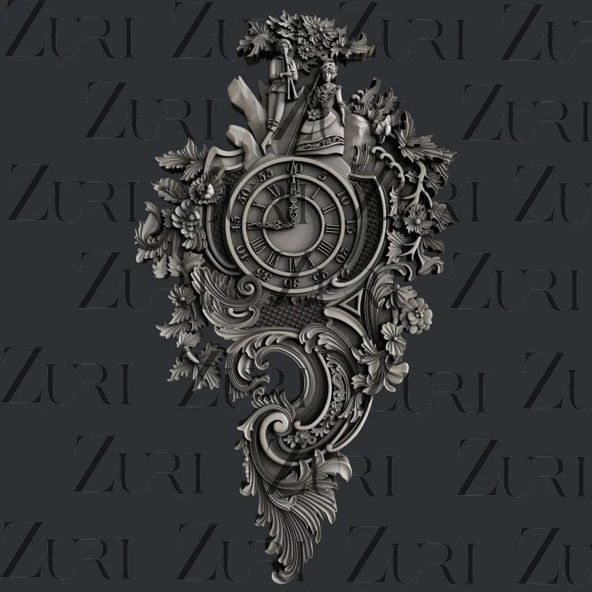 Zuri Designs Rococo Clock