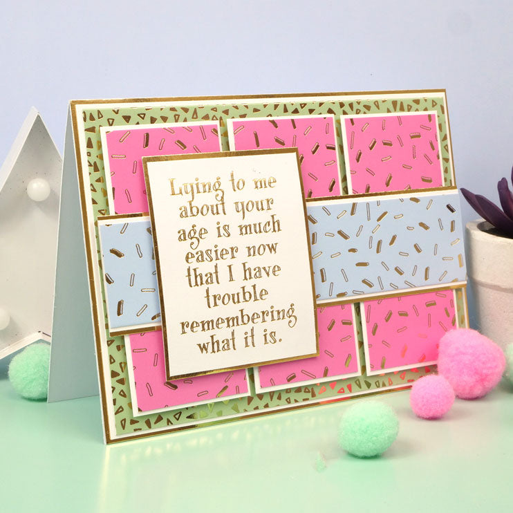 Happy Days Foiled Edge-to-Edge Cardstock