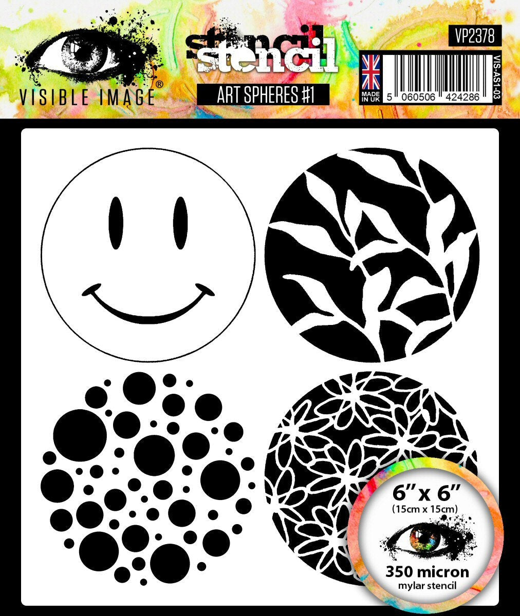 Visible Image Art Spheres #1 Stencil - 6 x 6