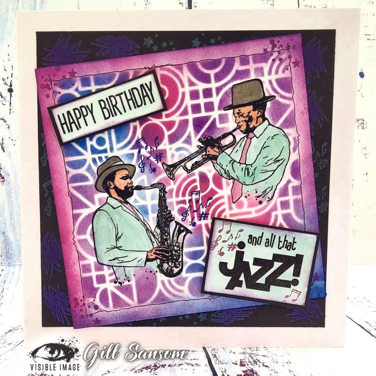 Visible Image All That Jazz 4 in x 6 in Stamp Set