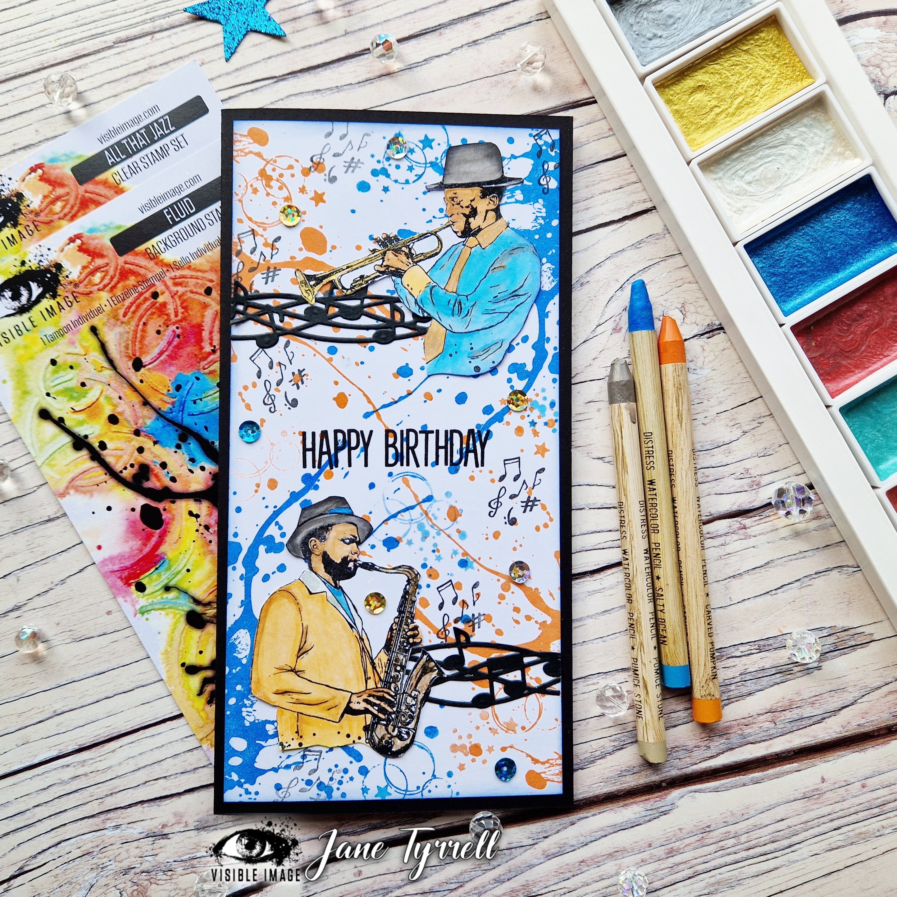 Visible Image All That Jazz 4 in x 6 in Stamp Set