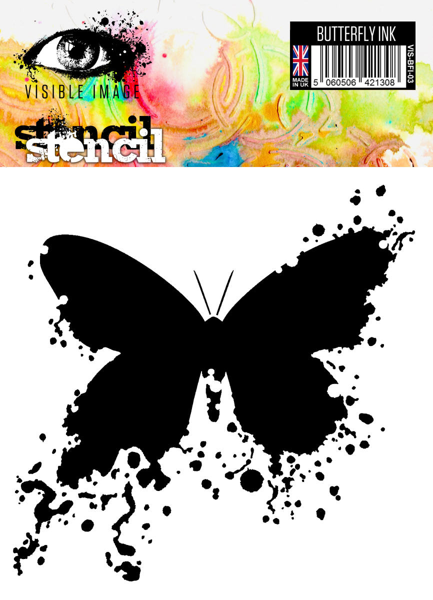 Visible Image Butterfly Ink Stencil - 6 X 6